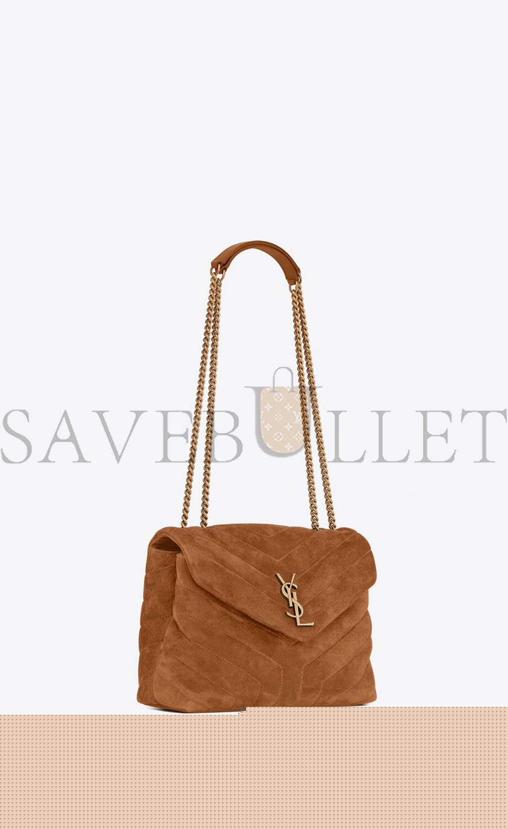 YSL LOULOU SMALL CHAIN BAG IN QUILTED SUEDE 4946991U8C77761 (23*17*9cm)