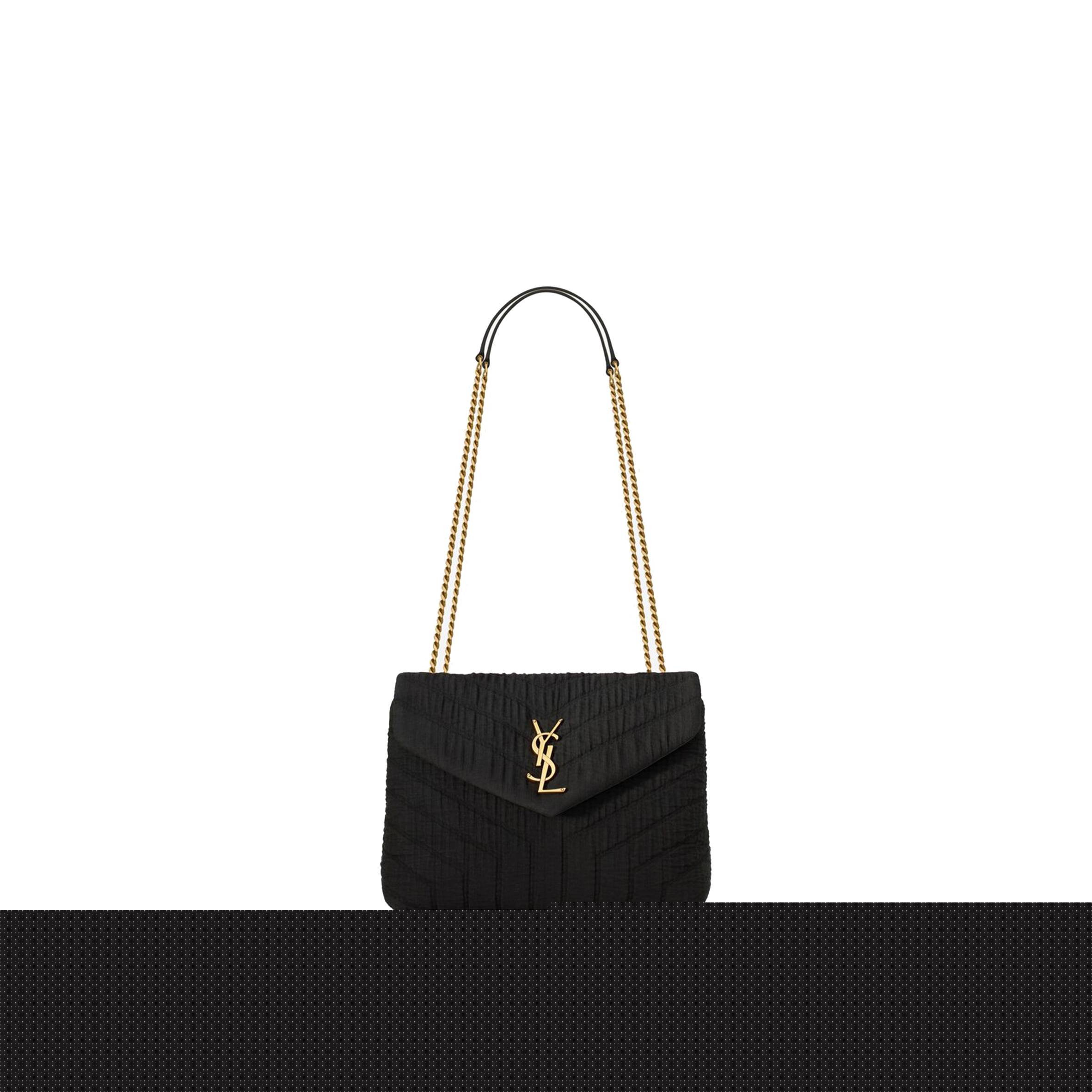 YSL LOULOU SMALL IN QUILTED &QUOT;Y&QUOT; COTTON 494699FABQ91000 (23*17*9cm)