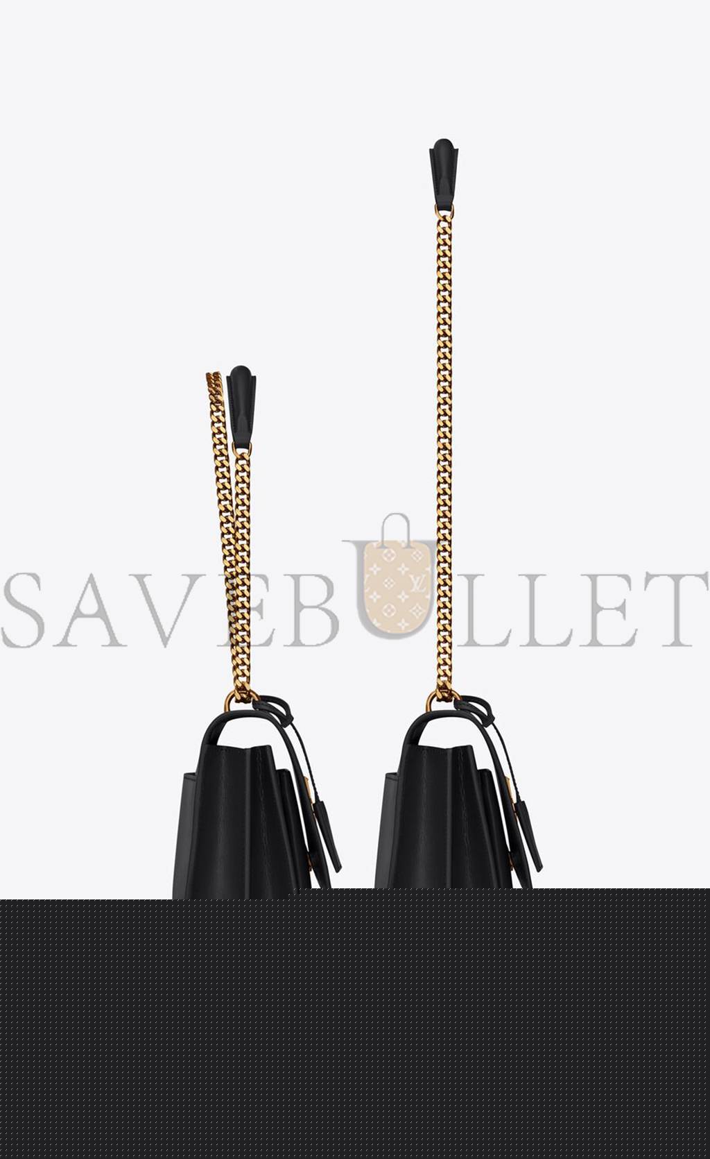 YSL SUNSET LARGE CHAIN BAG IN SMOOTH LEATHER 498779D420W1000 (27*18*8cm)