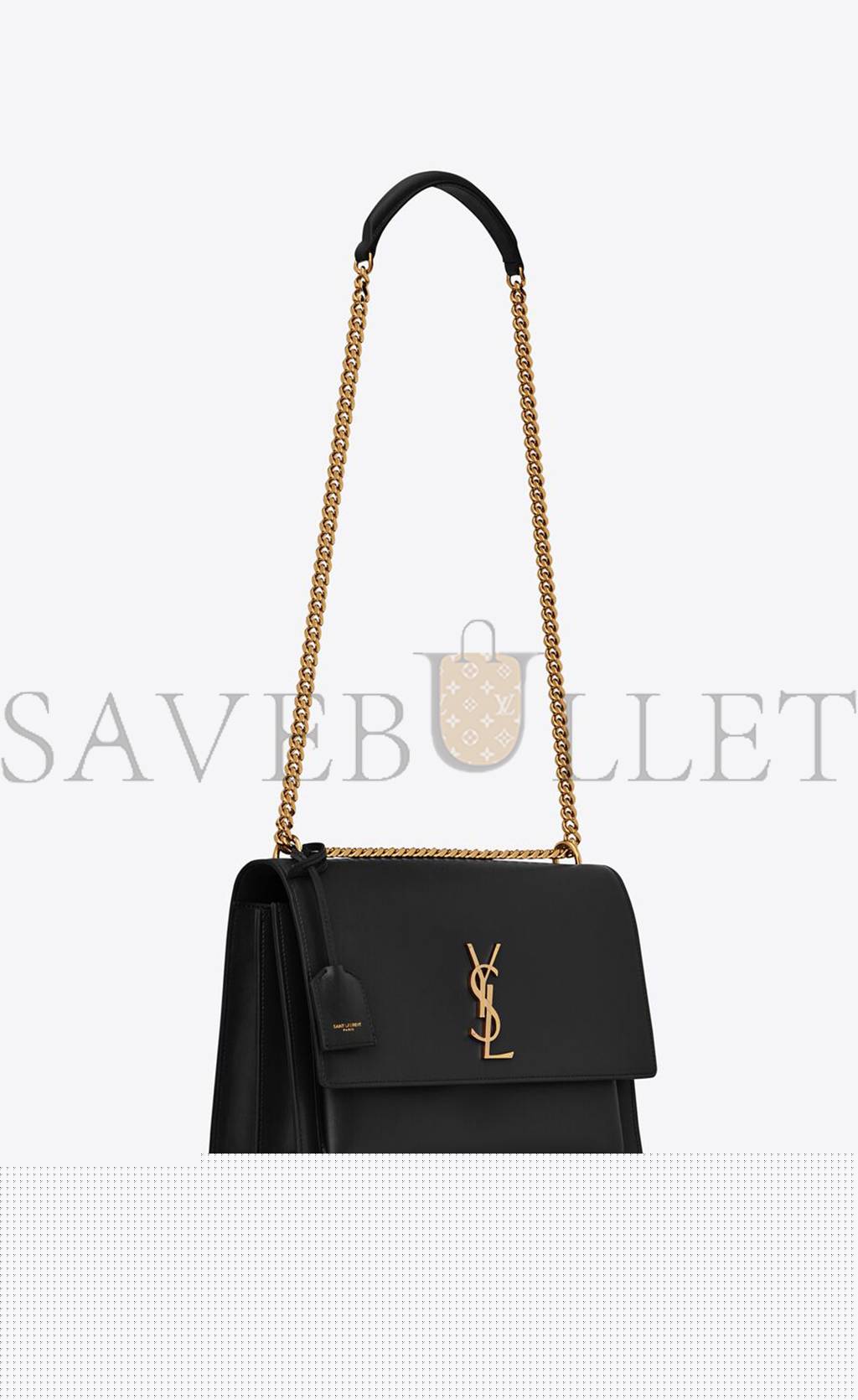 YSL SUNSET LARGE CHAIN BAG IN SMOOTH LEATHER 498779D420W1000 (27*18*8cm)