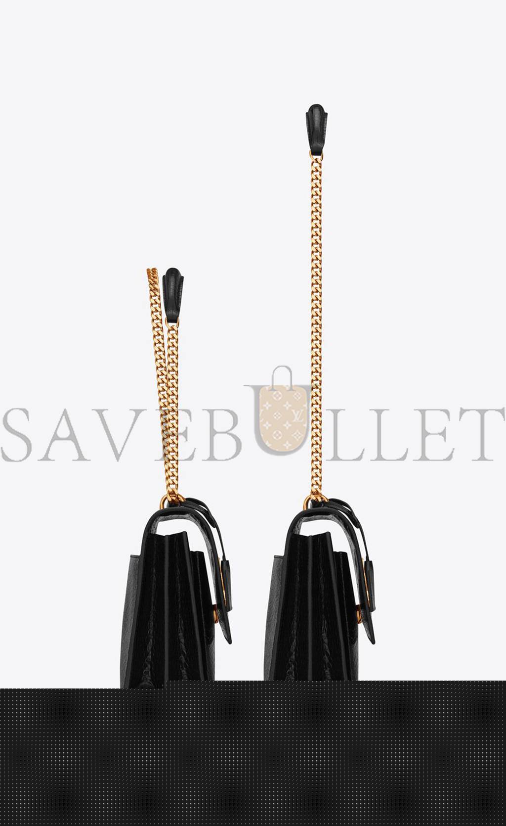 YSL SUNSET LARGE CHAIN BAG IN CROCODILE-EMBOSSED SHINY LEATHER 498779DND0J1000 (27*18*8cm)