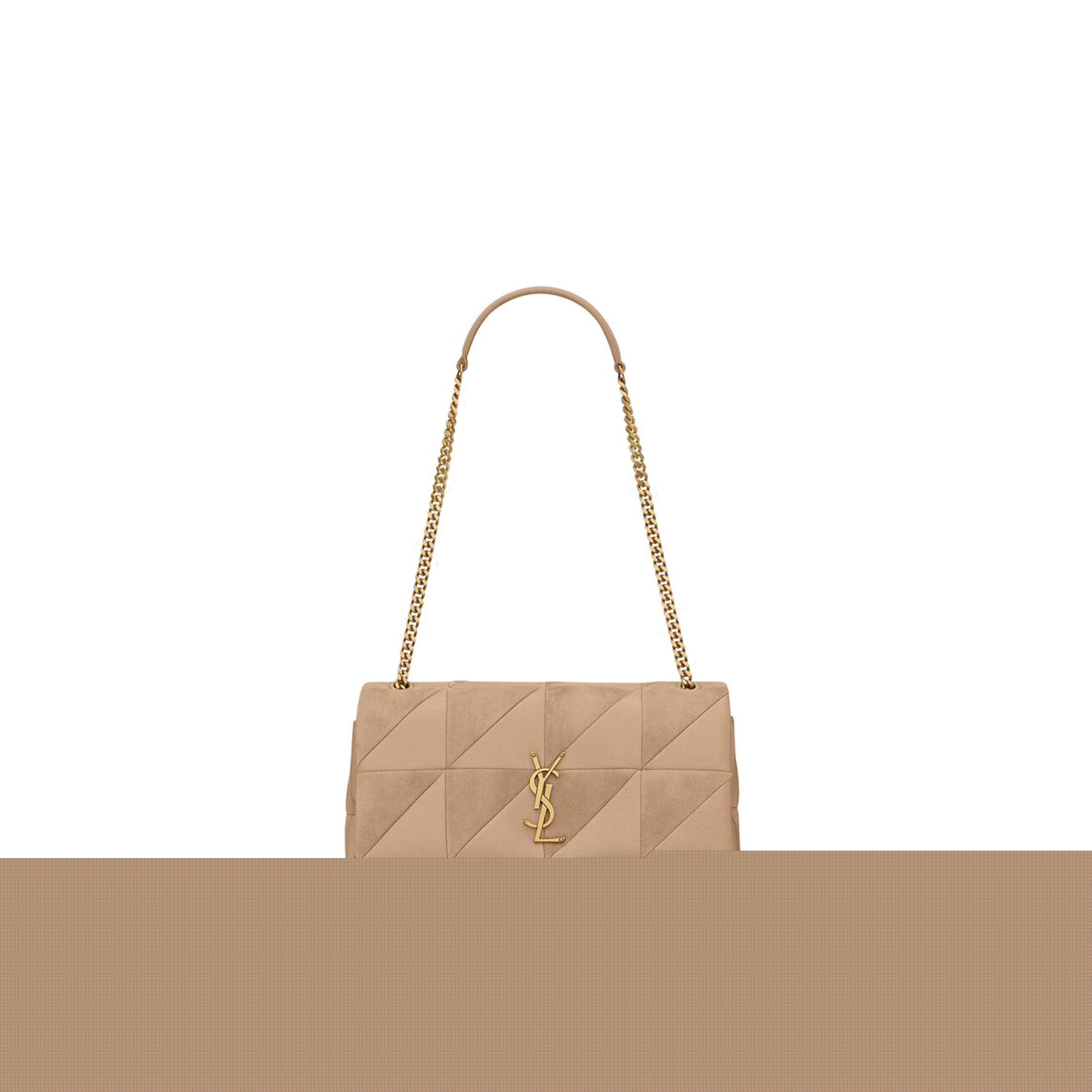 YSL JAMIE MEDIUM CHAIN BAG IN LAMBSKIN AND SUEDE 515821COPP72646 (25*15*7.5cm)