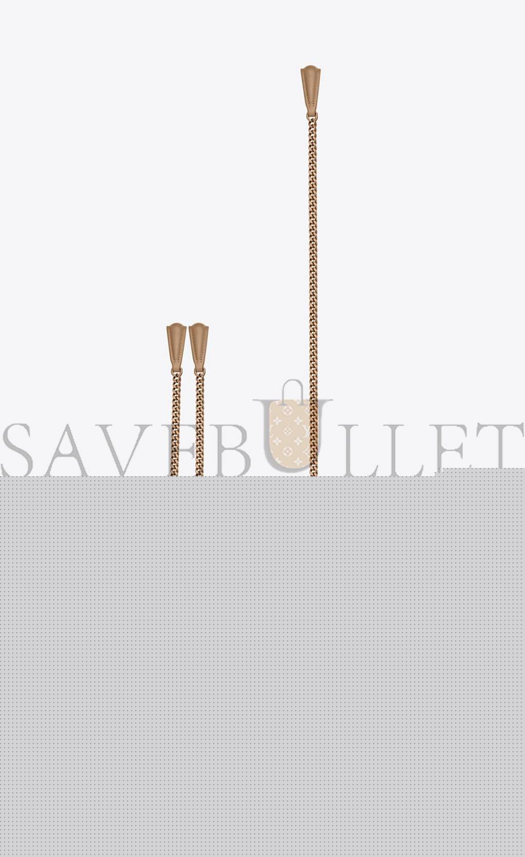 YSL JAMIE MEDIUM CHAIN BAG IN LAMBSKIN AND SUEDE 515821COPP72646 (25*15*7.5cm)