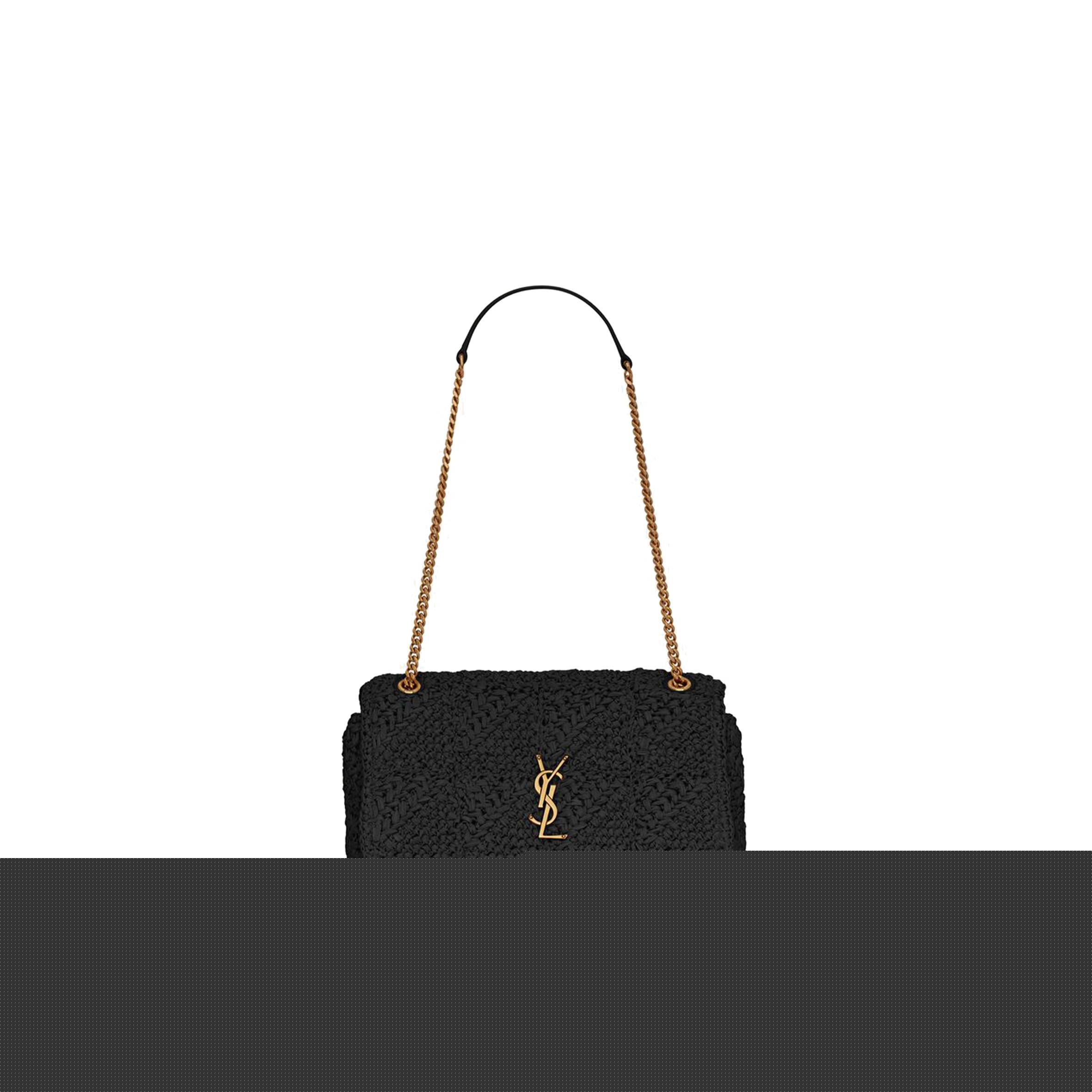 YSL JAMIE MEDIUM CHAIN BAG IN RAFFIA 515821GAAAT1000 (25*15*7.5cm)