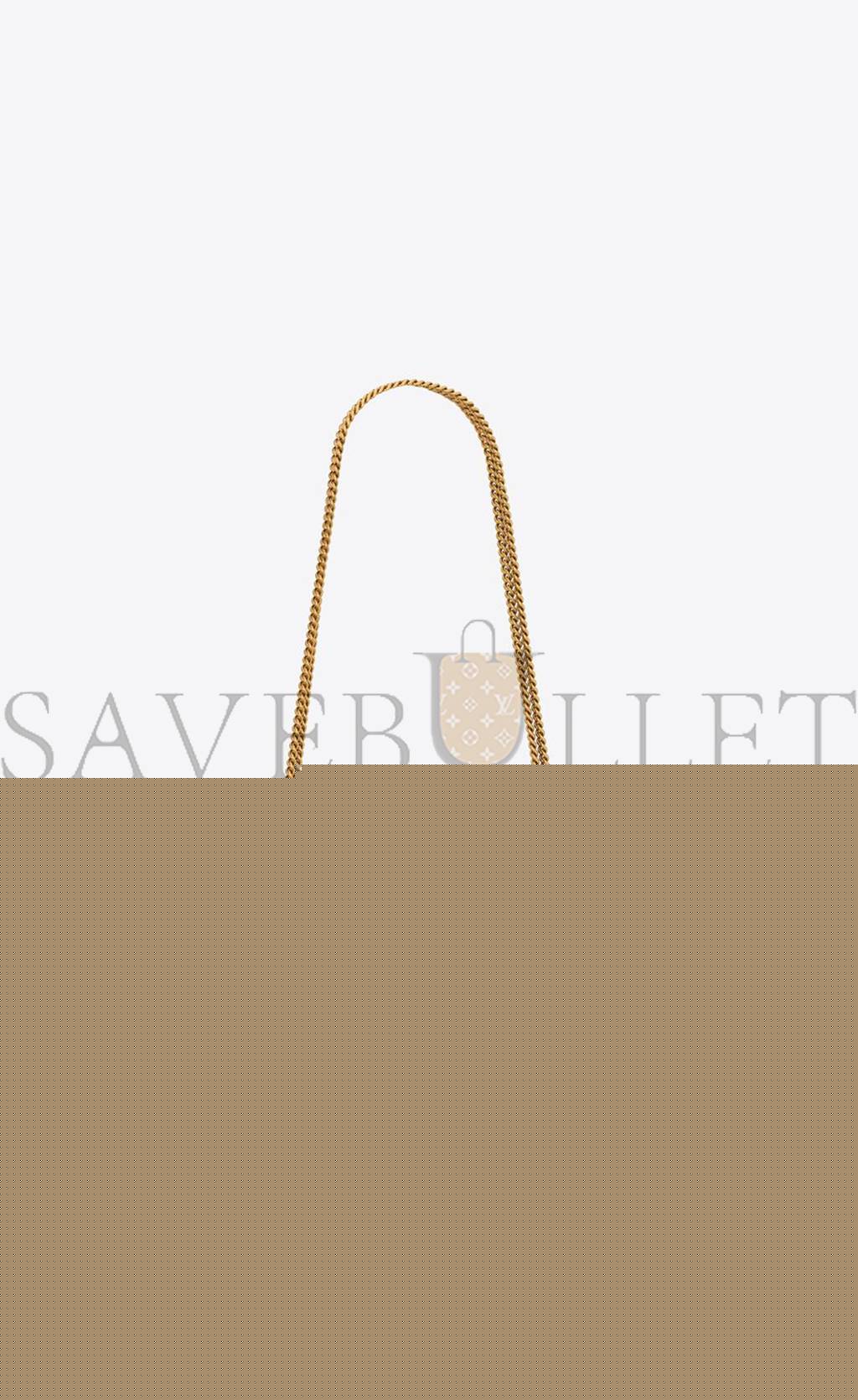 YSL CASSANDRA MEDIUM CHAIN BAG IN BOX SAINT LAURENT LEATHER 53275016C7W1089 (22*16.5*5.5cm)