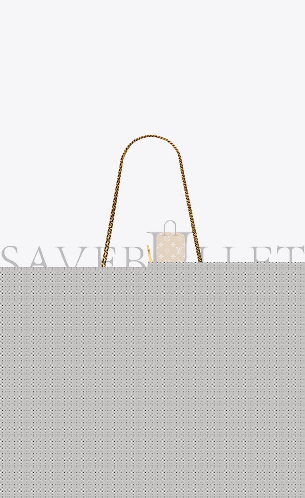 YSL CASSANDRA MEDIUM CHAIN BAG IN BOX SAINT LAURENT LEATHER 53275016C7W1089 (22*16.5*5.5cm)