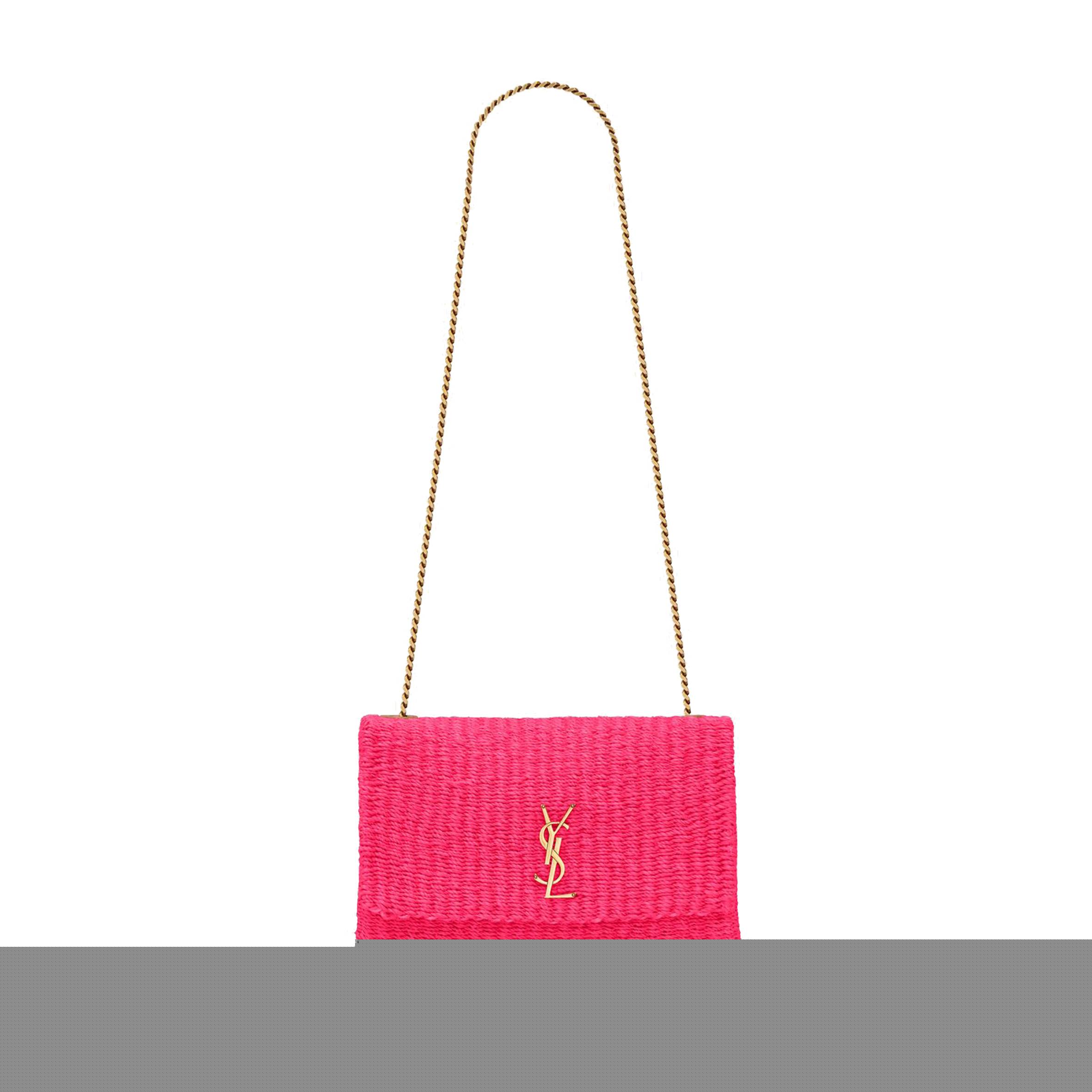 YSL KATE MEDIUM SUPPLE CHAIN BAG IN RAFFIA 580065FABK35688 (28.5*20*6cm)