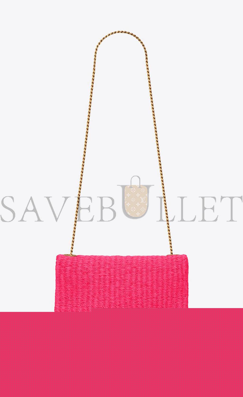 YSL KATE MEDIUM SUPPLE CHAIN BAG IN RAFFIA 580065FABK35688 (28.5*20*6cm)