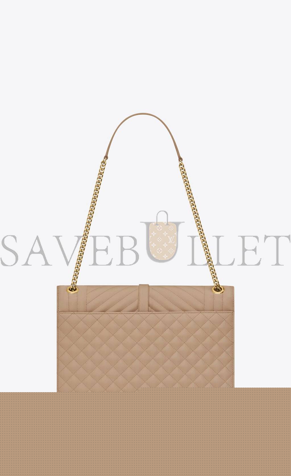 YSL ENVELOPE LARGE BAG IN MIX MATELASS&EACUTE; GRAIN DE POUDRE EMBOSSED LEATHER 600166BOW912721 (31*22*7.5cm)