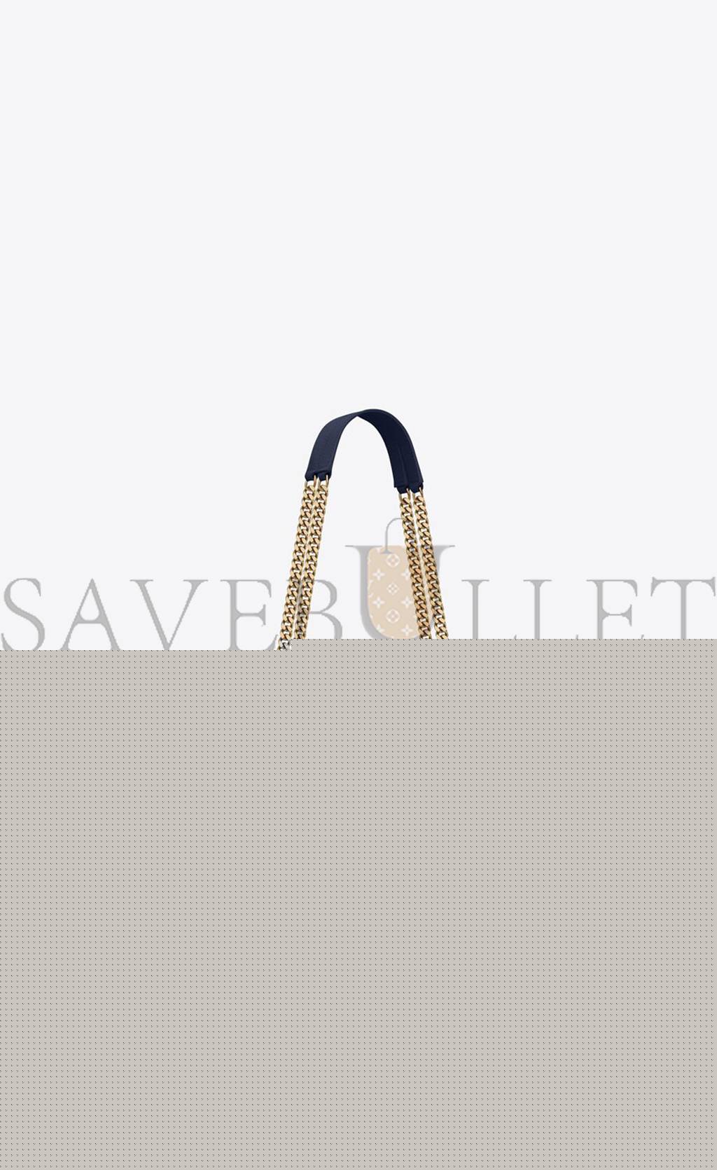 YSL ENVELOPE MEDIUM CHAIN BAG IN MIX MATELASS&EACUTE; GRAIN DE POUDRE EMBOSSED LEATHER 600185BOW914147 (24*17.5*6cm)