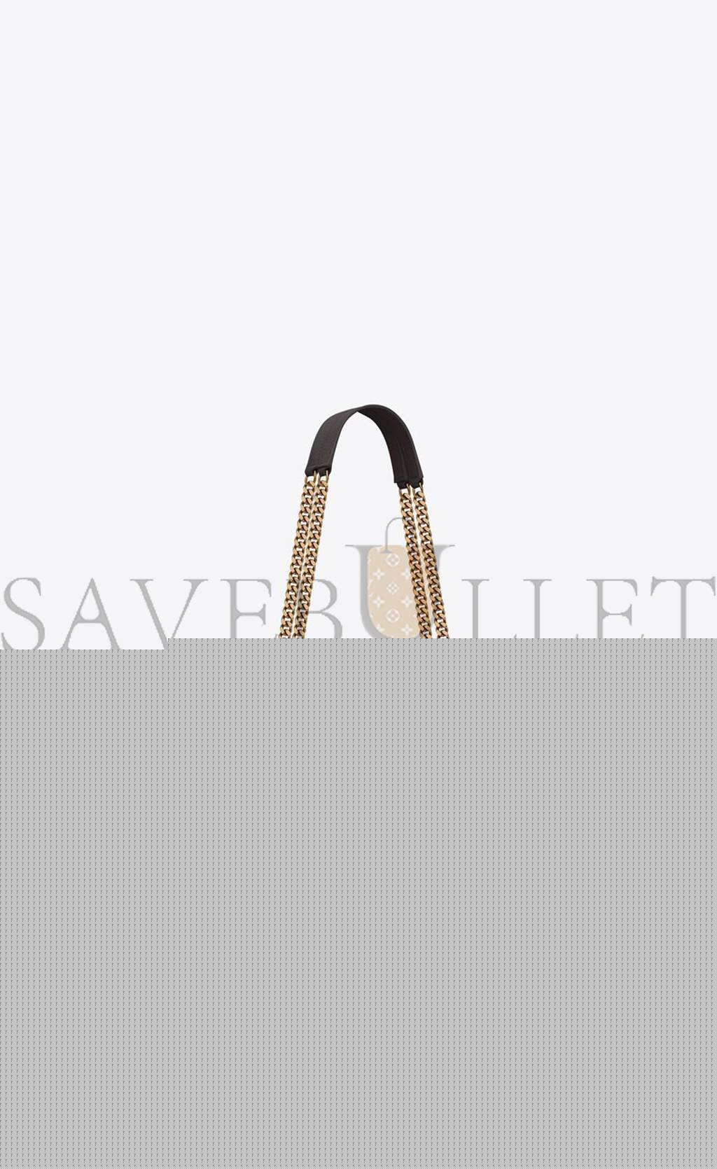 YSL ENVELOPE MEDIUM CHAIN BAG IN MIX MATELASS&EACUTE; GRAIN DE POUDRE EMBOSSED LEATHER 600185BOW971112 (24*17.5*6cm)