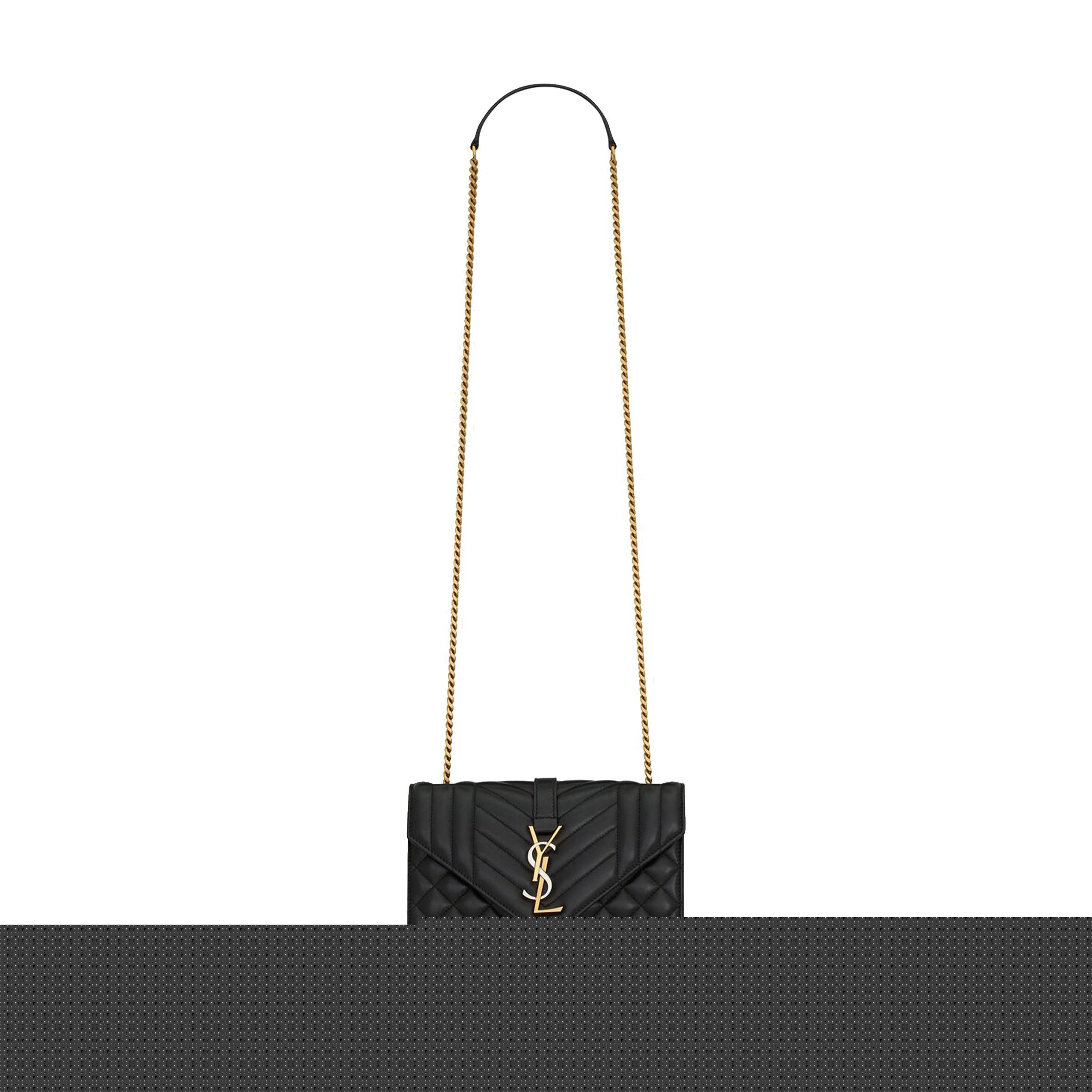 YSL SMALL ENVELOPE IN MIX MATELASS&EACUTE; LEATHER 600195AABZO1025 (21*13*6cm)