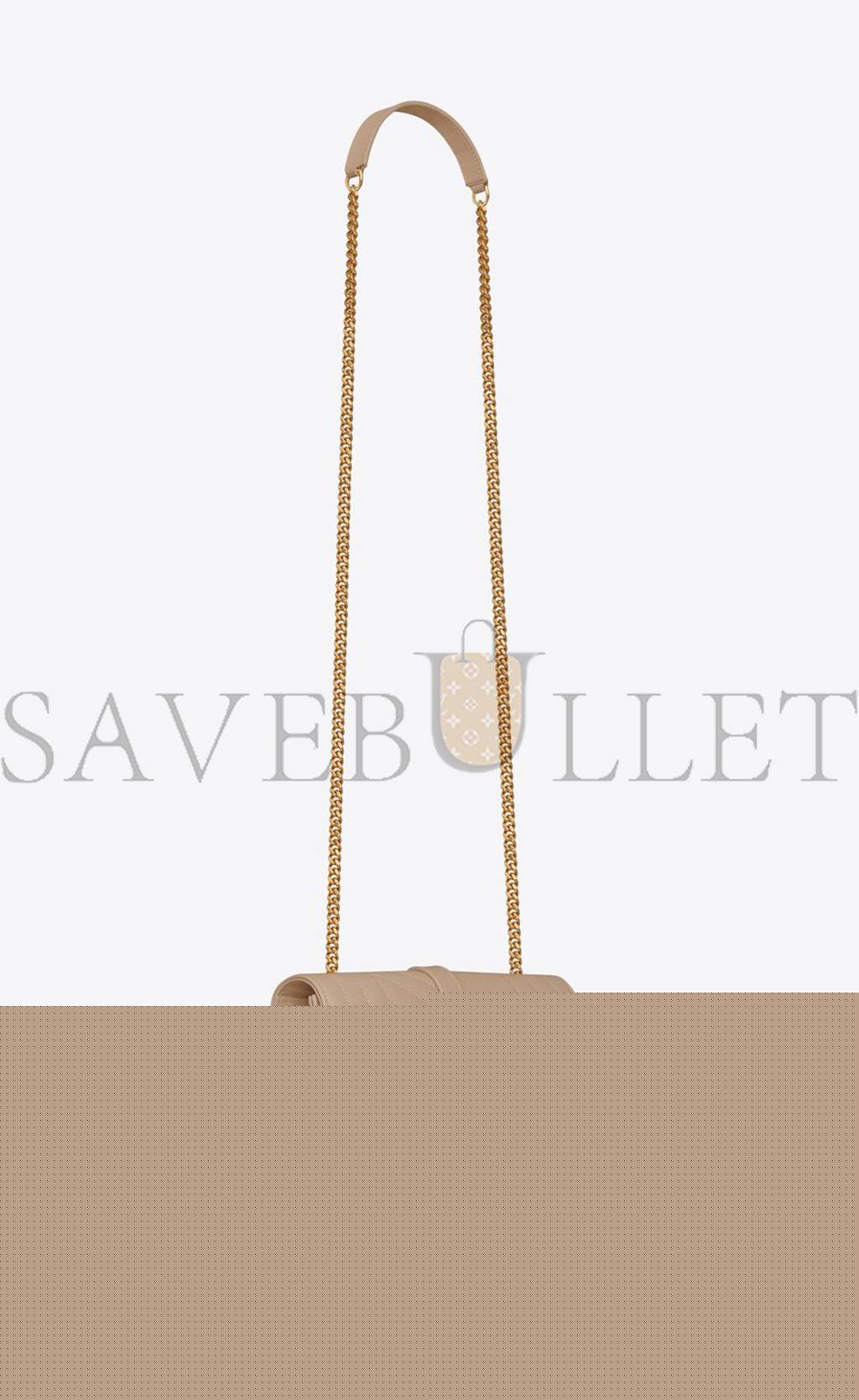YSL ENVELOPE SMALL BAG IN MIX MATELASS&EACUTE; GRAIN DE POUDRE EMBOSSED LEATHER 600195BOW912721 (21*13*6cm)