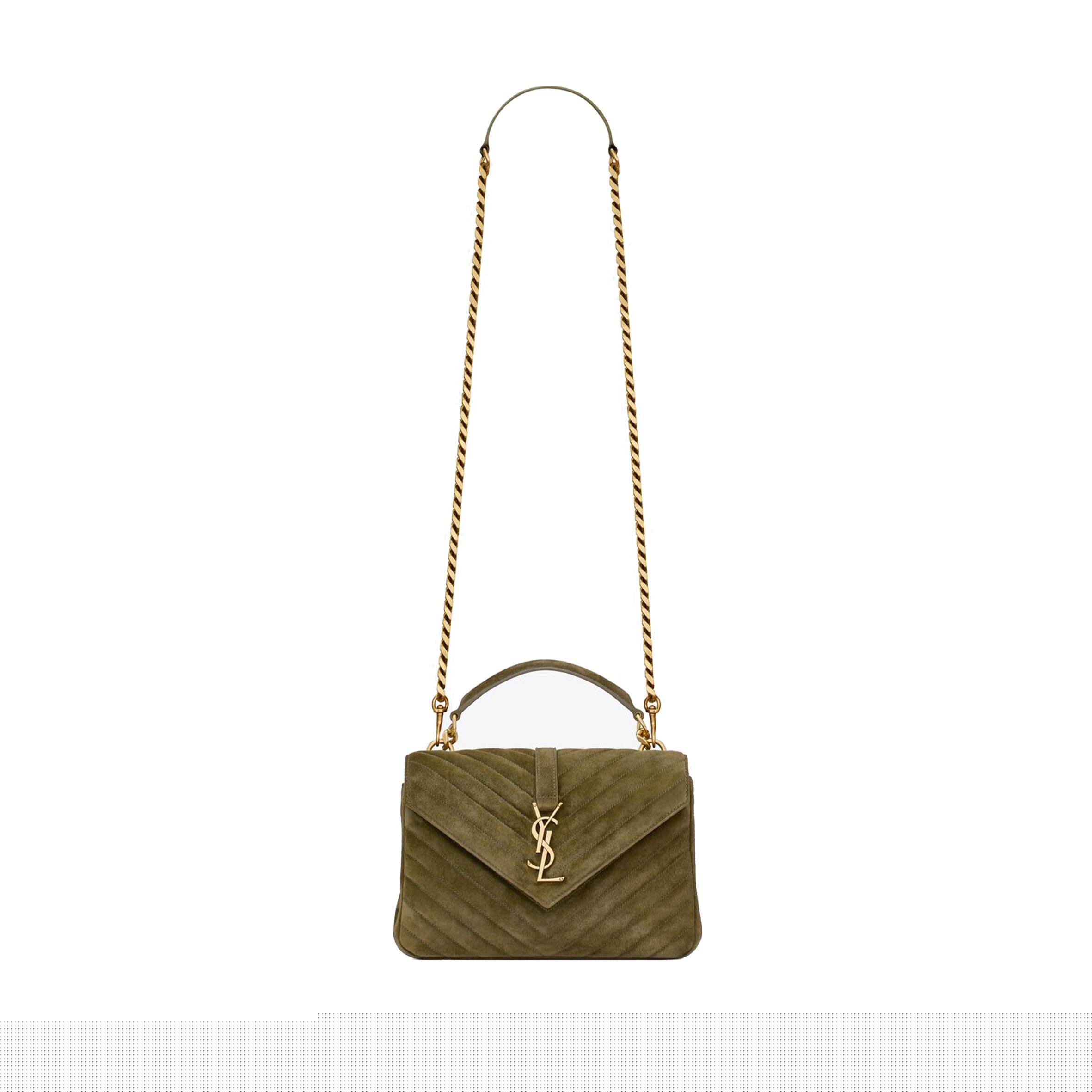 YSL COLLEGE MEDIUM IN QUILTED SUEDE 6002791U8073206 (24*17*6.5cm)