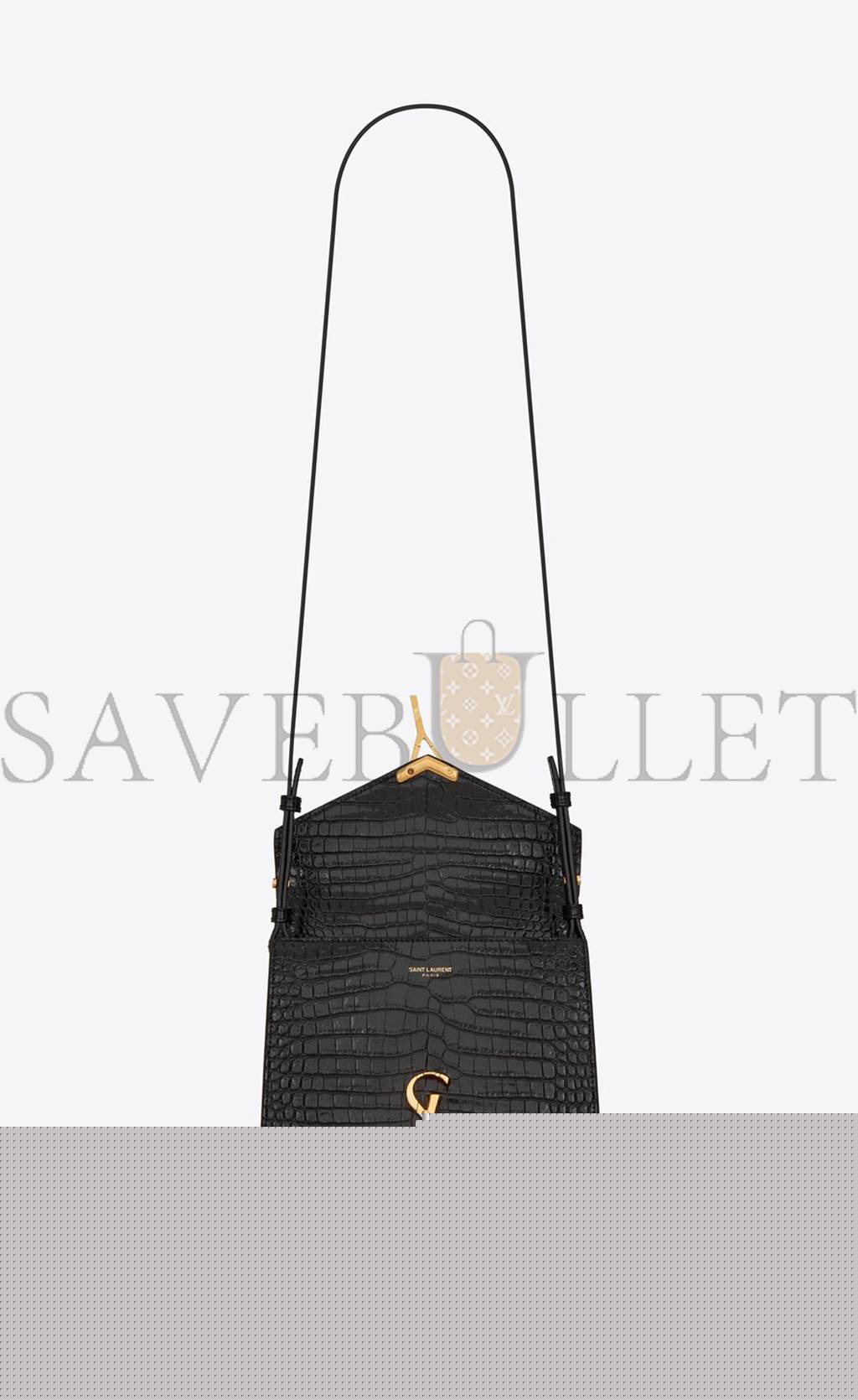 YSL CASSANDRA MINI TOP HANDLE BAG IN CROCODILE-EMBOSSED SHINY LEATHER 623930DND0J1000 (20*16*7.5cm)