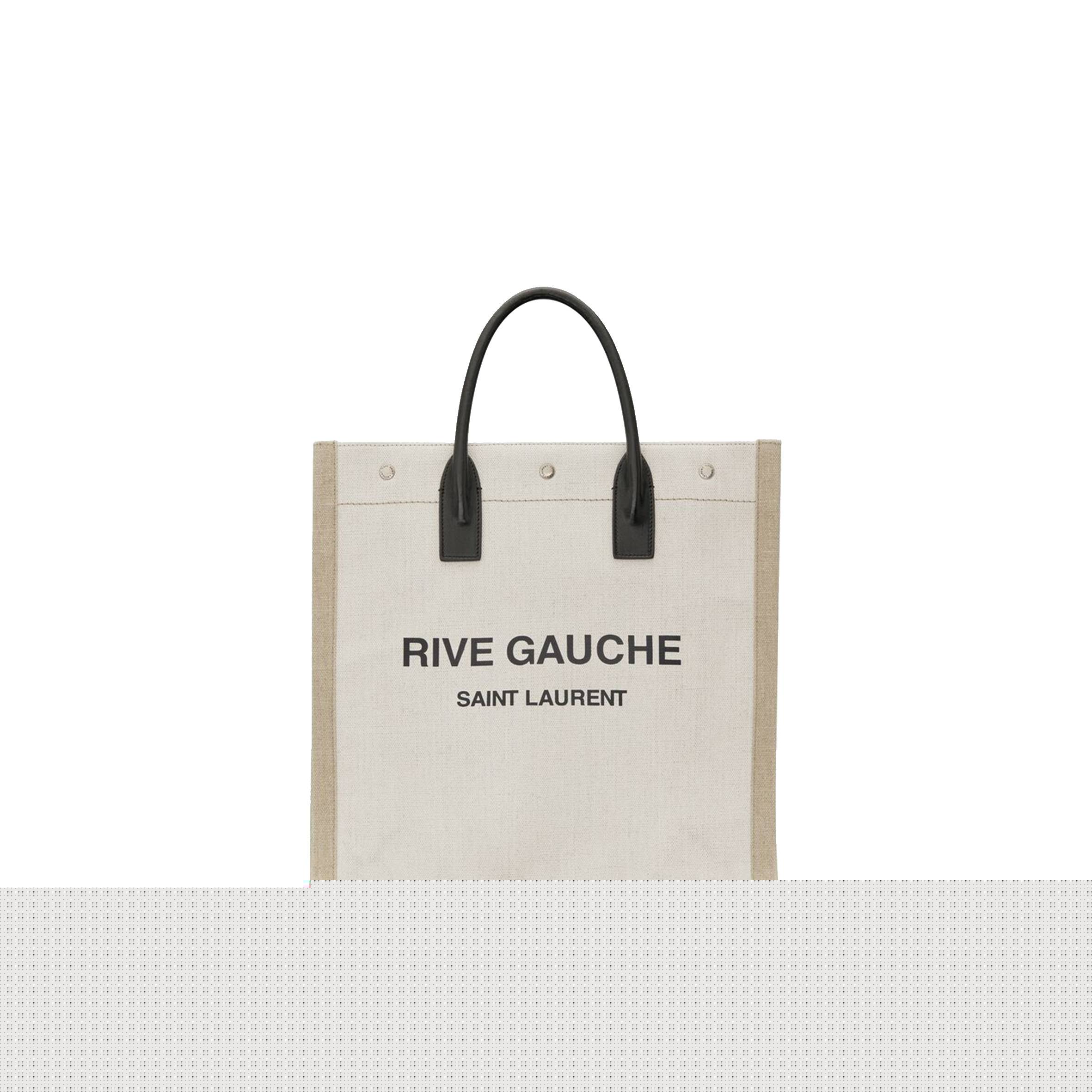 YSL RIVE GAUCHE NS SHOPPING BAG IN LINEN AND COTTON 6316829J52E9280 (39*38*17cm)