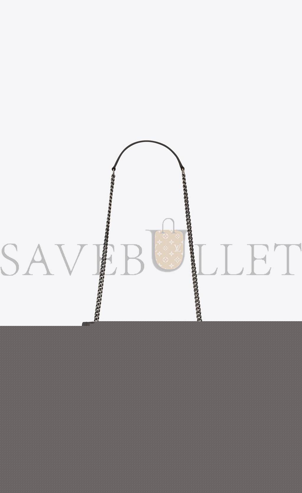 YSL NIKI BABY CHAIN BAG IN CRINKLED VINTAGE LEATHER 6331600EN041112 (21*16*7.5cm)