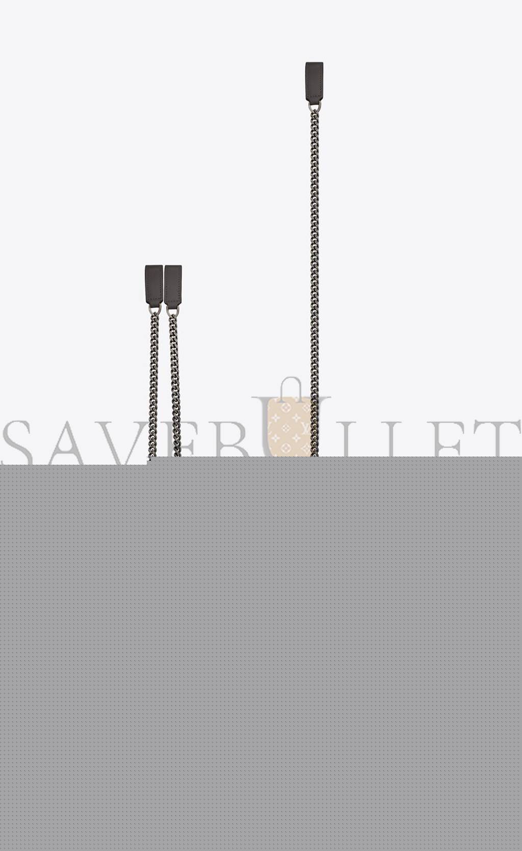 YSL NIKI BABY CHAIN BAG IN CRINKLED VINTAGE LEATHER 6331600EN041112 (21*16*7.5cm)