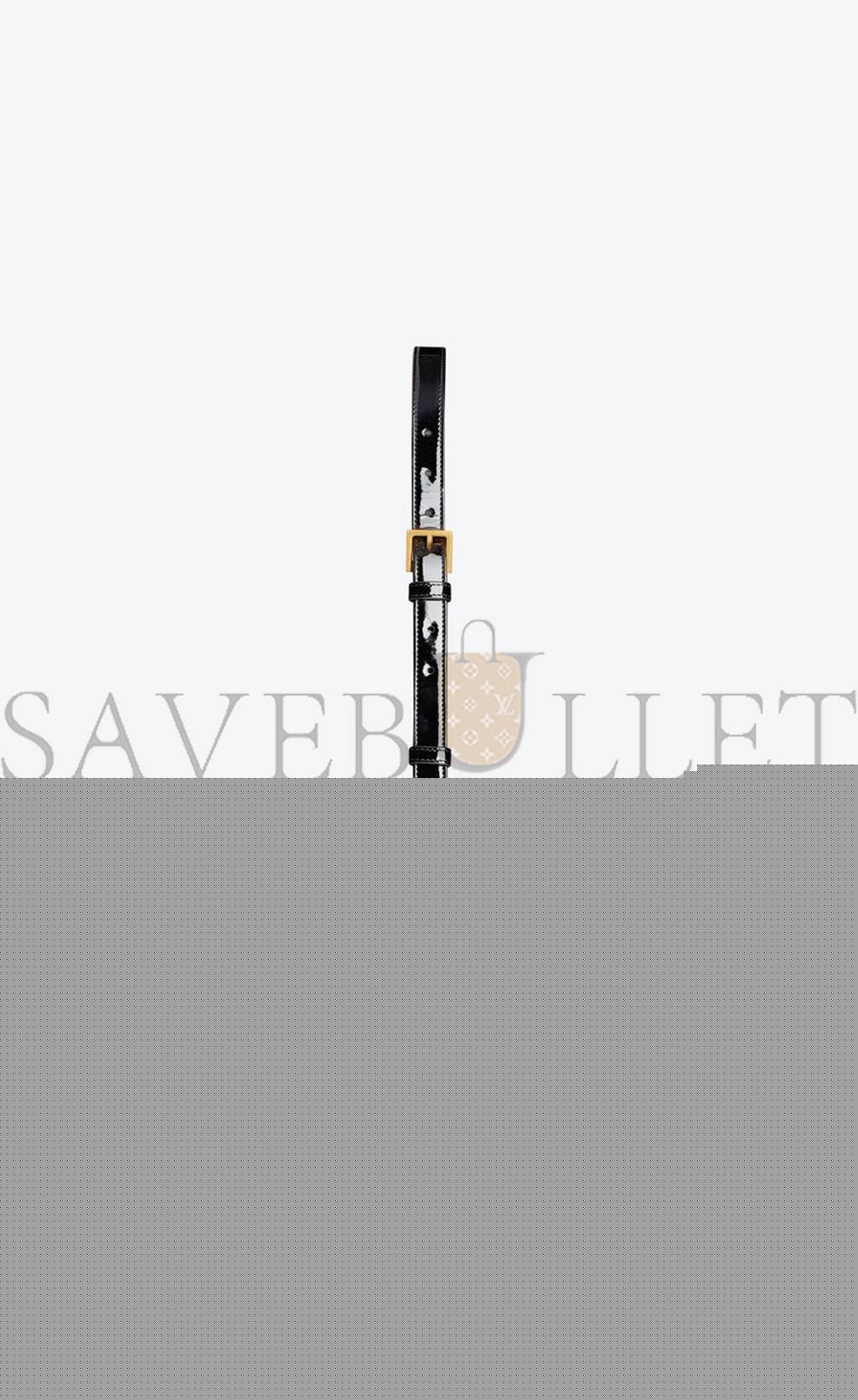 YSL SOLFERINO SMALL SATCHEL IN LACQUERED PATENT LEATHER 634306BMIIW1000 (18.5*14*6cm)