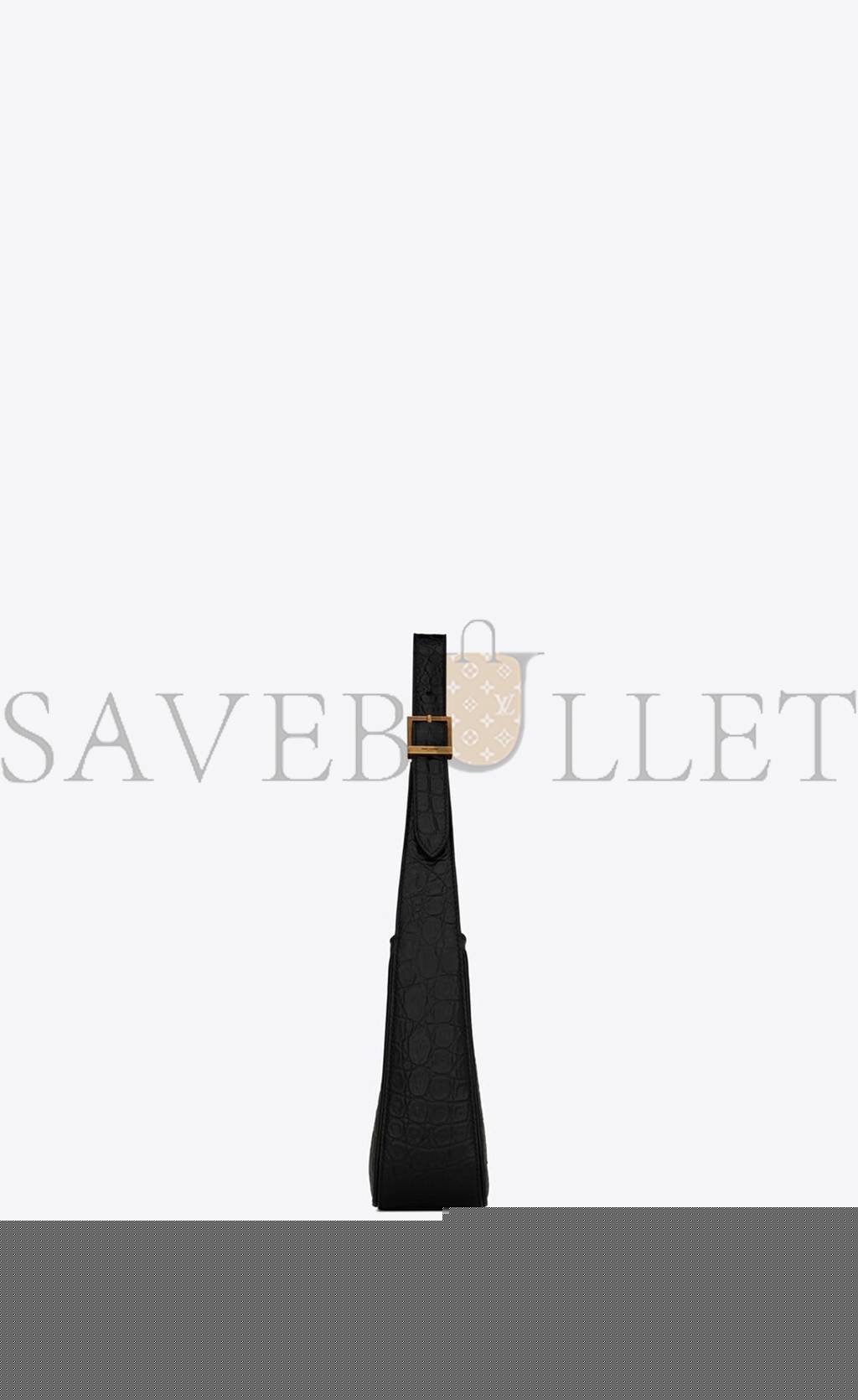 YSL LE 5 A 7 IN CROCODILE-EMBOSSED SHINY LEATHER 657228DZESW1062 (23*16*6.5cm)