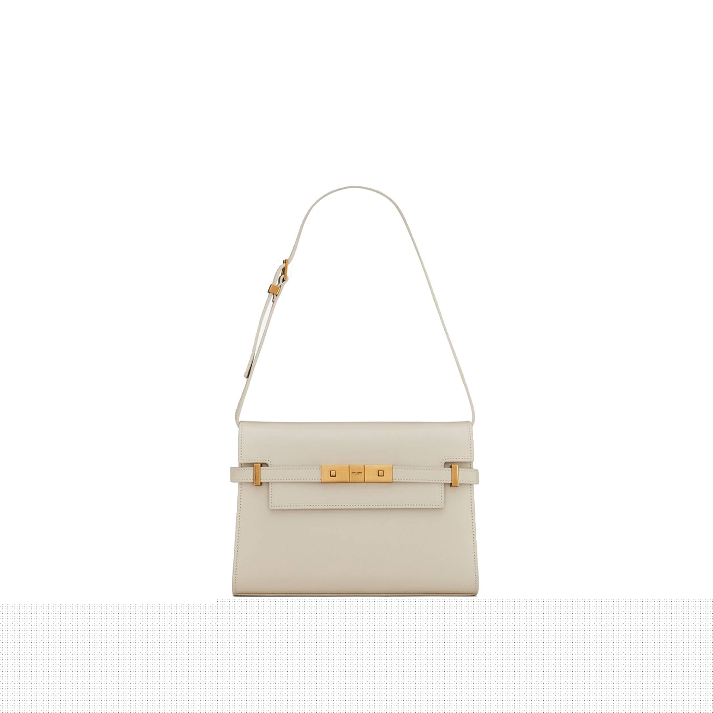 YSL MANHATTAN SMALL SHOULDER BAG IN BOX SAINT LAURENT LEATHER 6756260SX0W9207 (24*17.5*6cm)