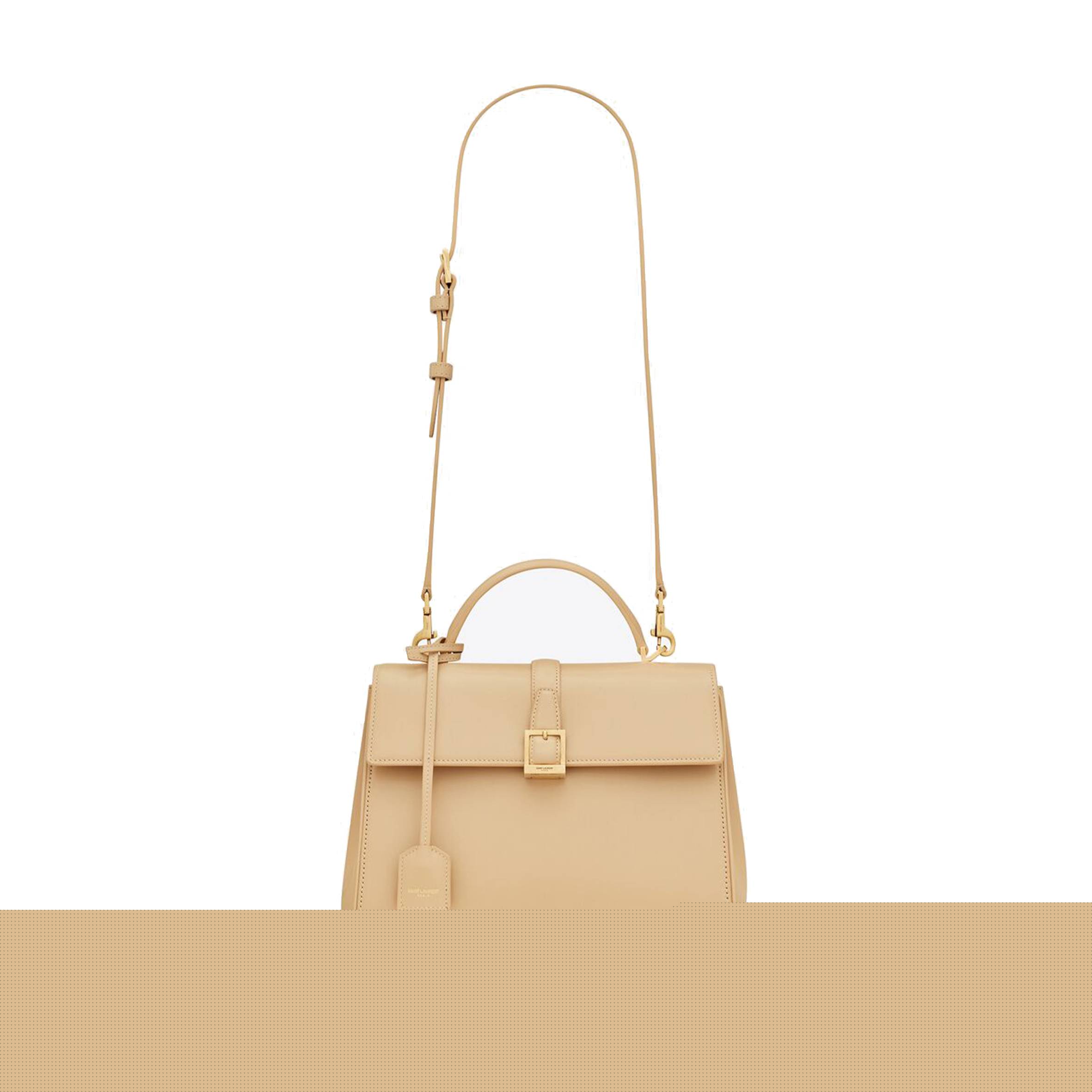 YSL LE FERMOIR SMALL TOP HANDLE BAG IN SHINY LEATHER 6869822ZA0W9141 (25*19.5*10.5cm)