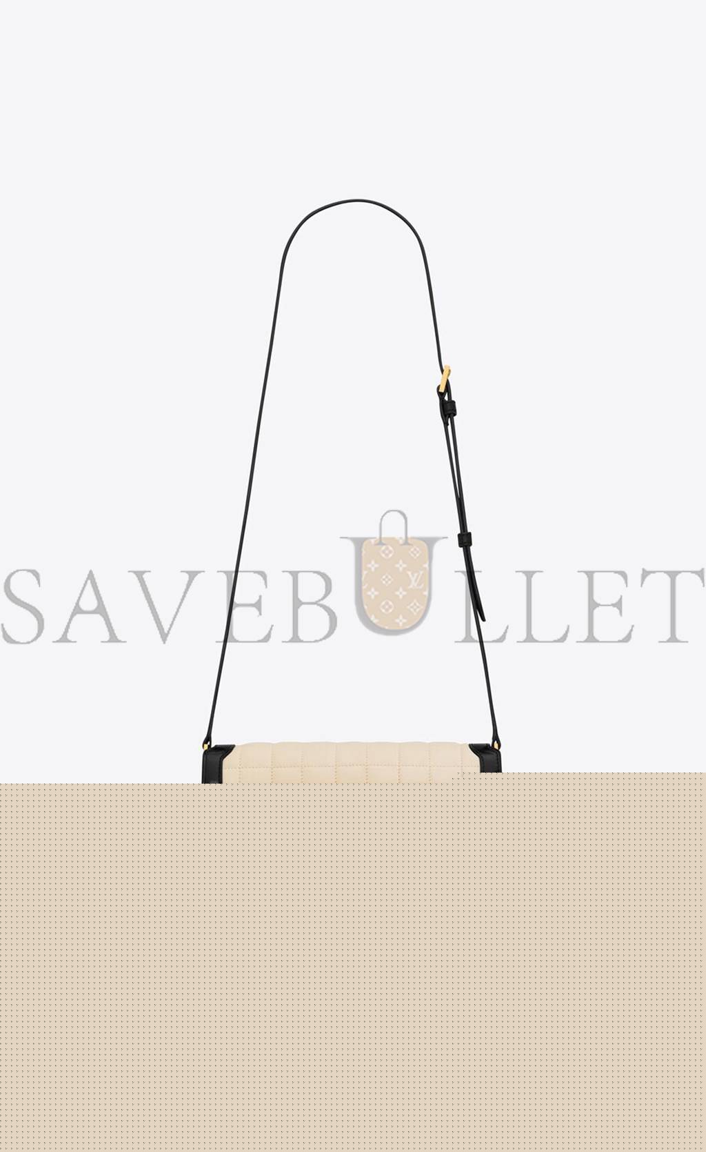 YSL SOLFERINO MEDIUM SUPPLE SATCHEL IN QUILTED NUBUCK SUEDE 733704AABR99289 (22*16*4cm)