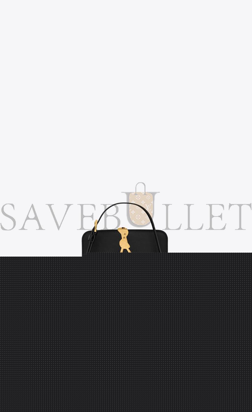 YSL SOLFERINO SMALL SATCHEL IN QUILTED NUBUCK SUEDE 739139AABR91000 (18.5*14*6cm)