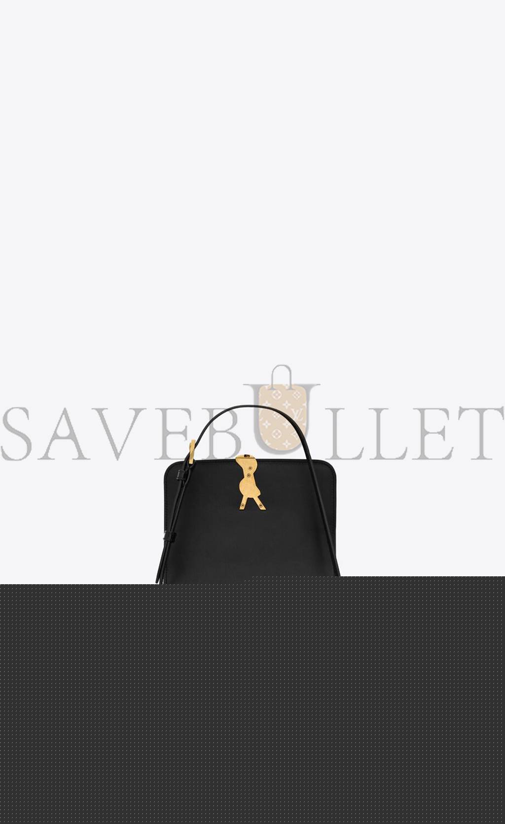 YSL SOLFERINO SMALL SATCHEL IN QUILTED NUBUCK SUEDE 739139AABR91000 (18.5*14*6cm)