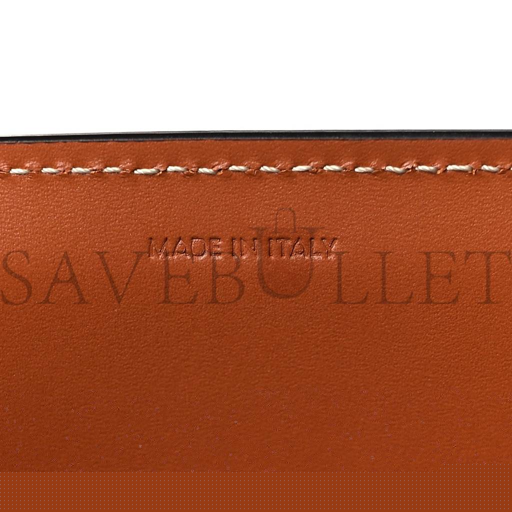 Ce**e all over textile calfskin small vertical cabas natural tan black (32*29*8cm)
