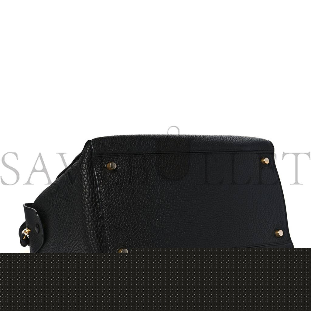 Ce**e bullhide calfskin small ring bag black (34*25*20cm)