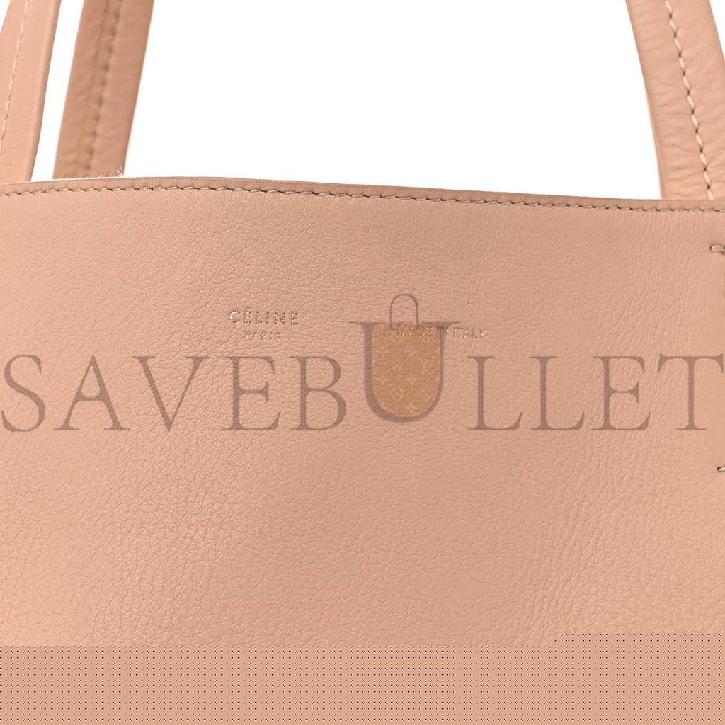 Ce**e soft grained calfskin medium horizontal cabas phantom light blush (28*26*16cm)