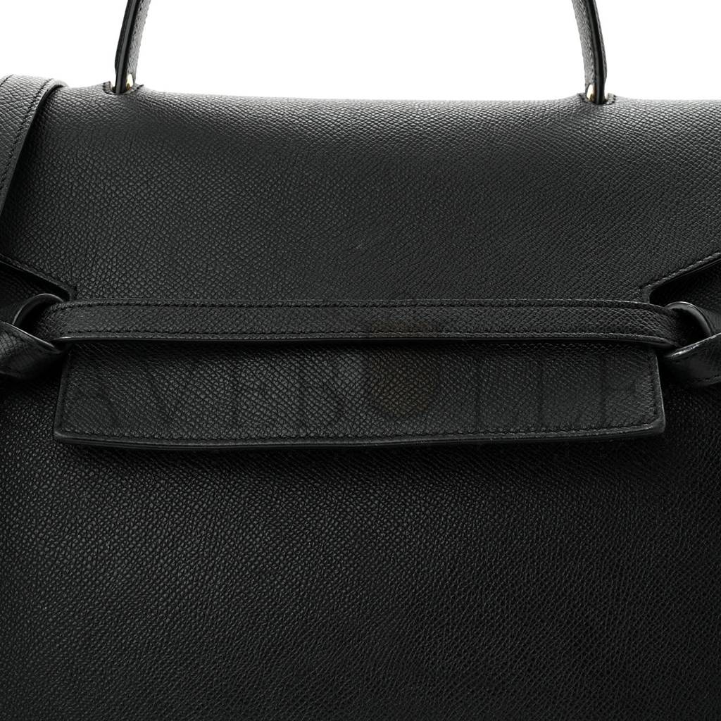 Ce**e grained calfskin mini belt bag black (28*23*17cm)