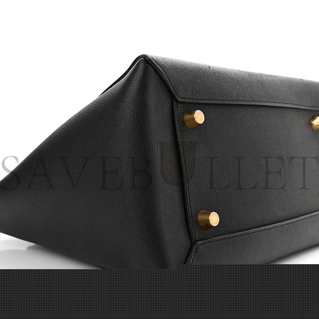 Ce**e grained calfskin mini belt bag black (28*23*17cm)