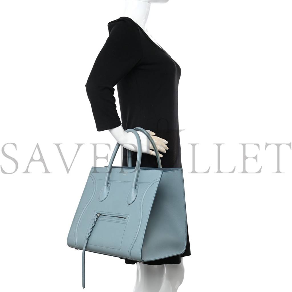 Ce**e baby grained calfskin medium phantom luggage glacier (30*29*24cm)