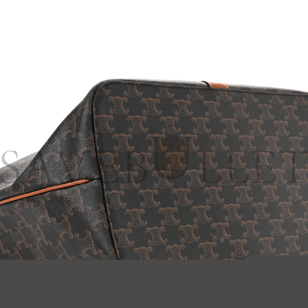 Ce**e triomphe canvas calfskin medium cabas bag tan (31*30*18cm)