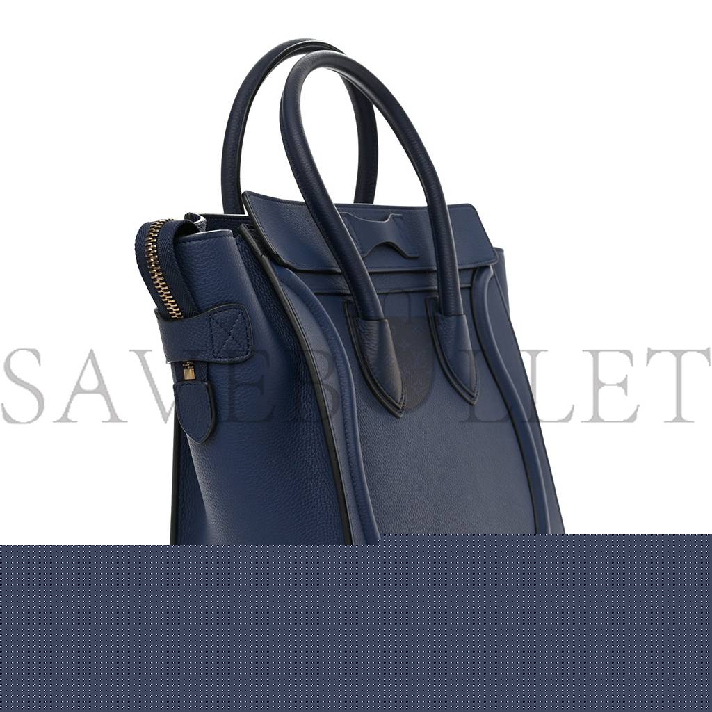 Ce**e drummed calfskin micro luggage marine (26*25*13cm)