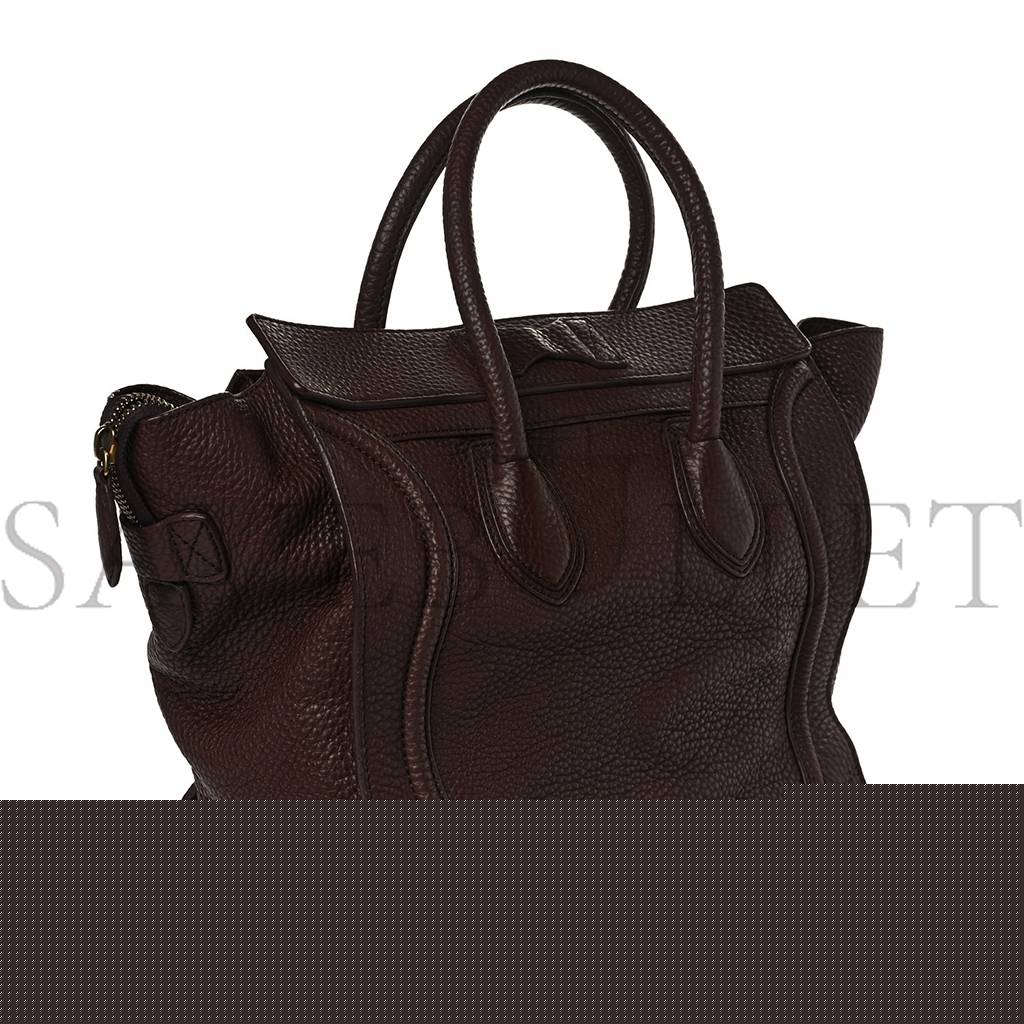 Ce**e drummed calfskin mini luggage dark brown (30*29*18cm)