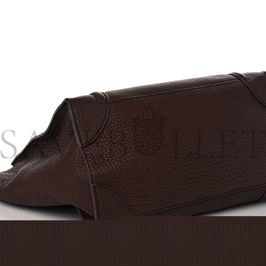 Ce**e drummed calfskin mini luggage dark brown (30*29*18cm)