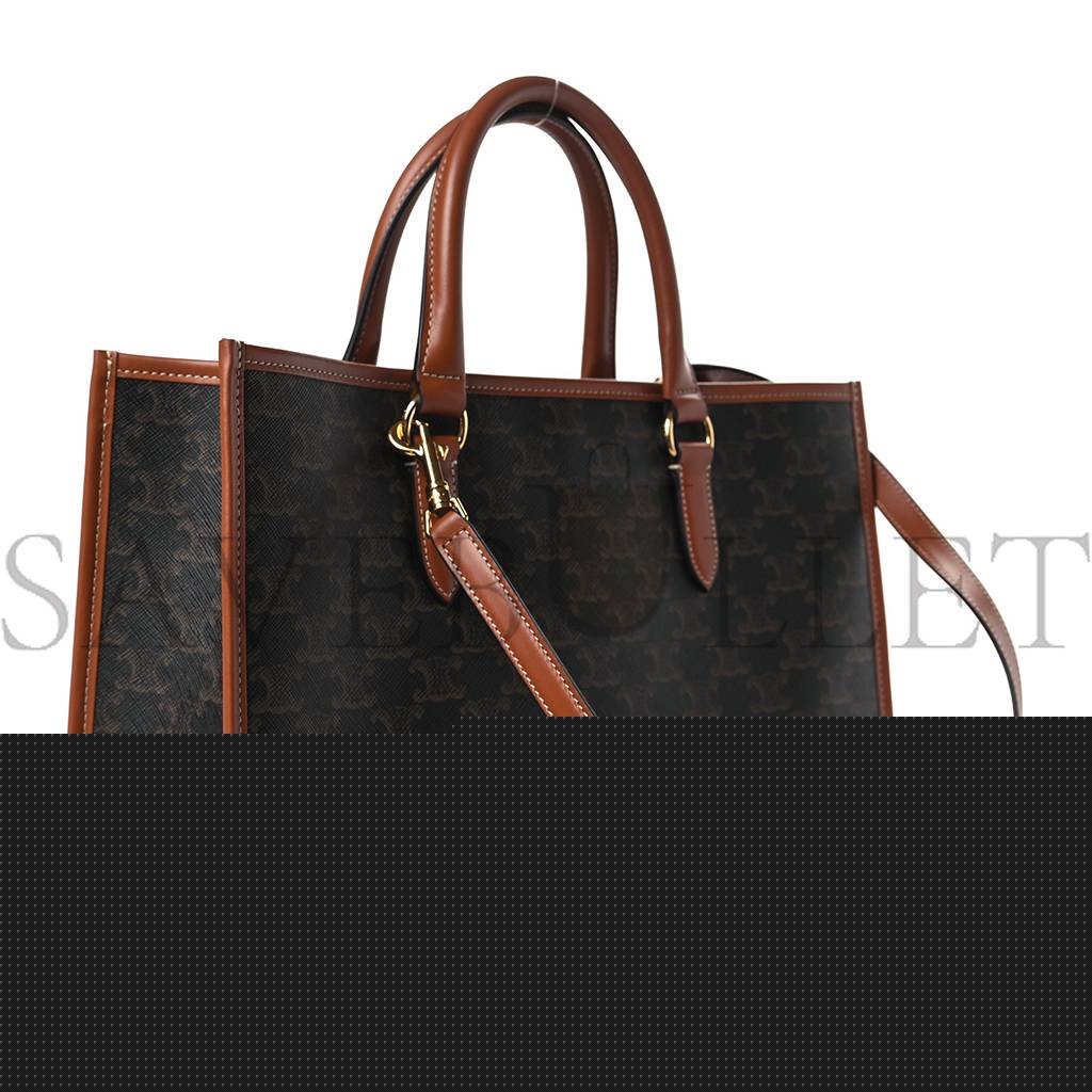 Ce**e triomphe canvas calfskin mini horizontal cabas tan (34*23*11cm)
