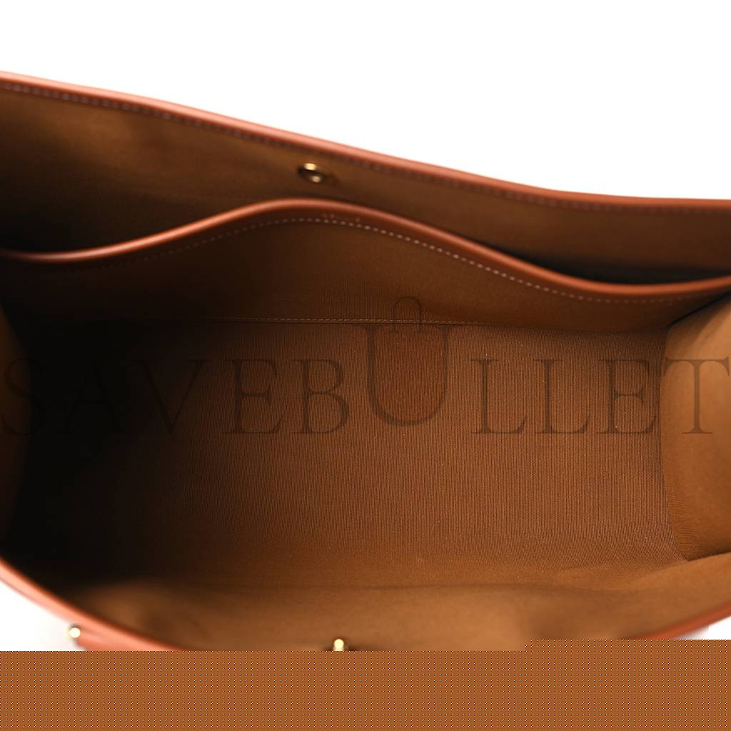 Ce**e triomphe canvas calfskin mini horizontal cabas tan (34*23*11cm)