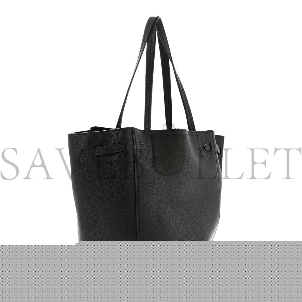 Ce**e soft grained calfskin small belt cabas phantom black (29*27*17cm)