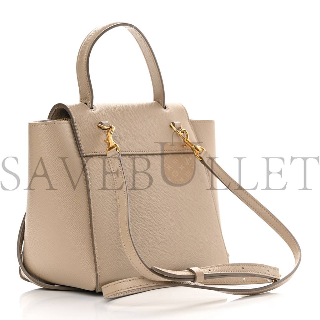Ce**e grained calfskin nano belt bag light taupe (20*18*11cm)