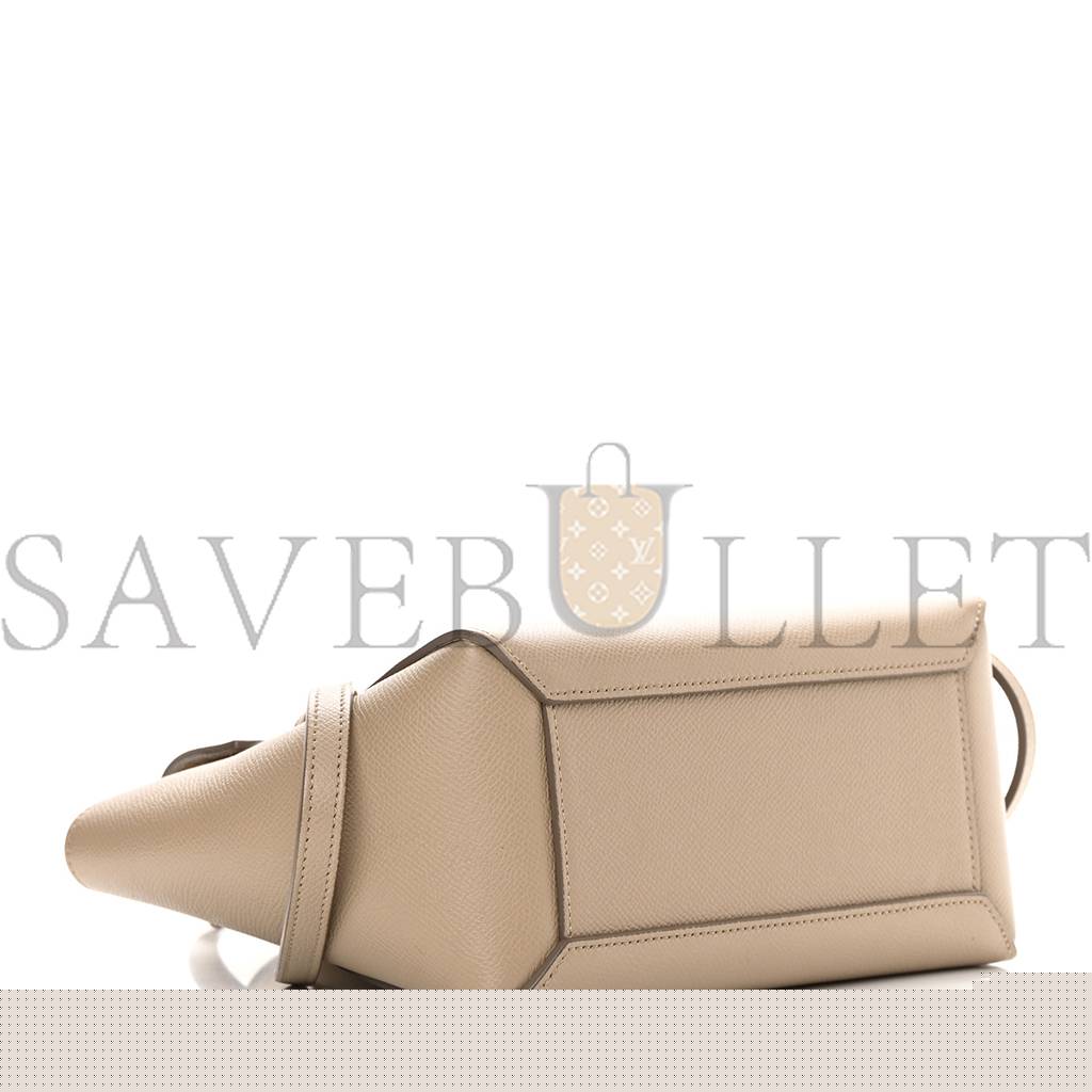 Ce**e grained calfskin nano belt bag light taupe (20*18*11cm)