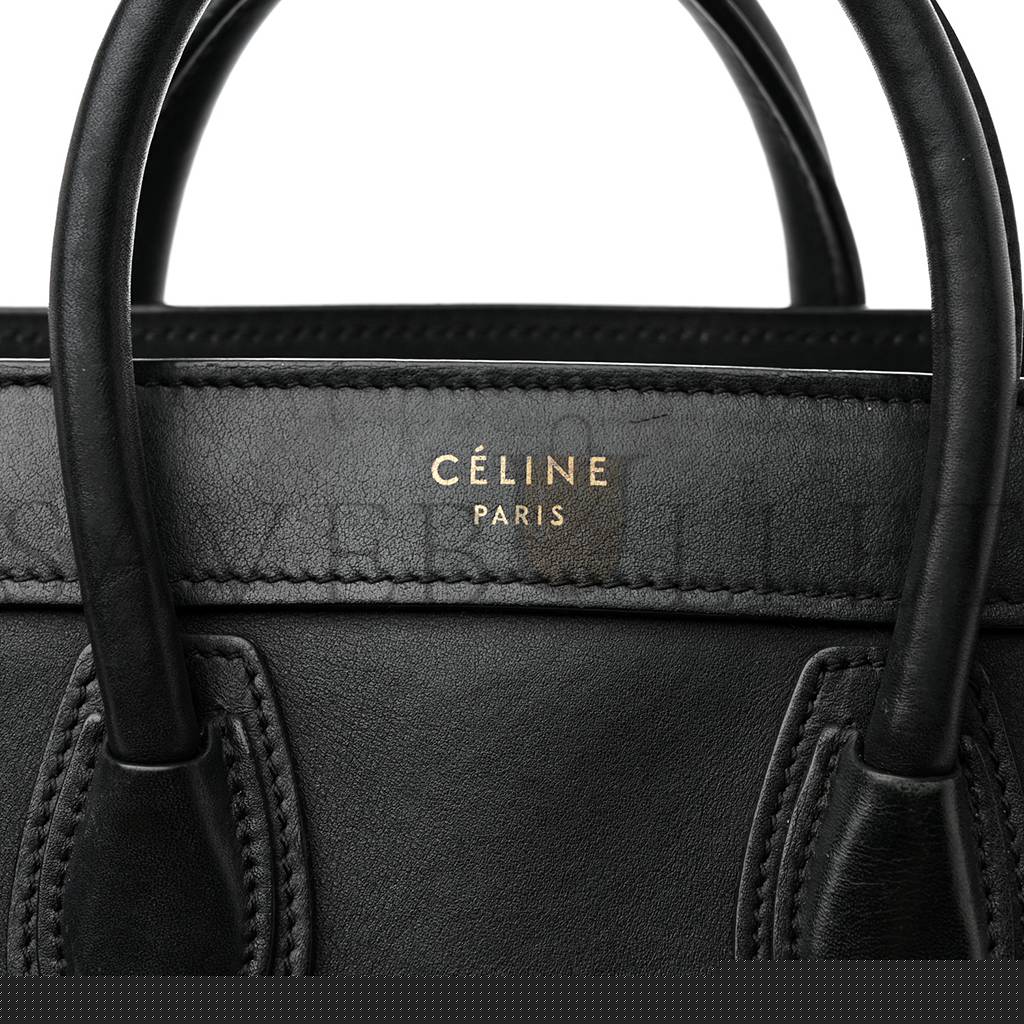 Ce**e smooth calfskin nano luggage black (20*20*10cm)