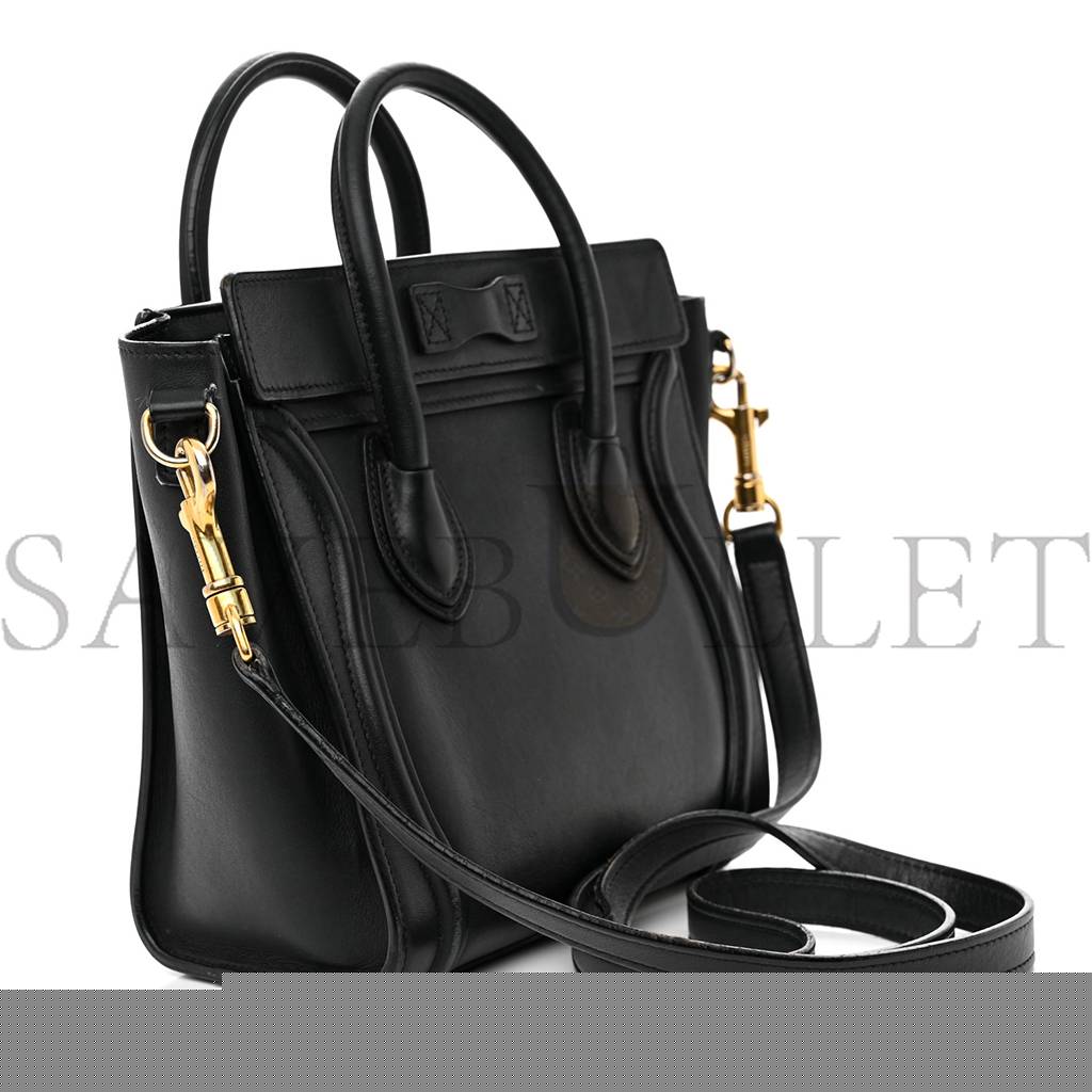 Ce**e smooth calfskin nano luggage black (20*20*10cm)
