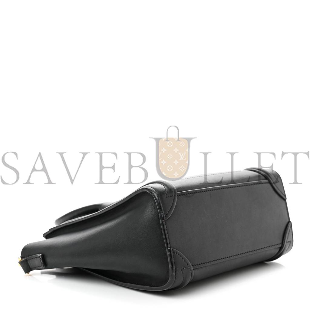 Ce**e smooth calfskin nano luggage black (20*20*10cm)