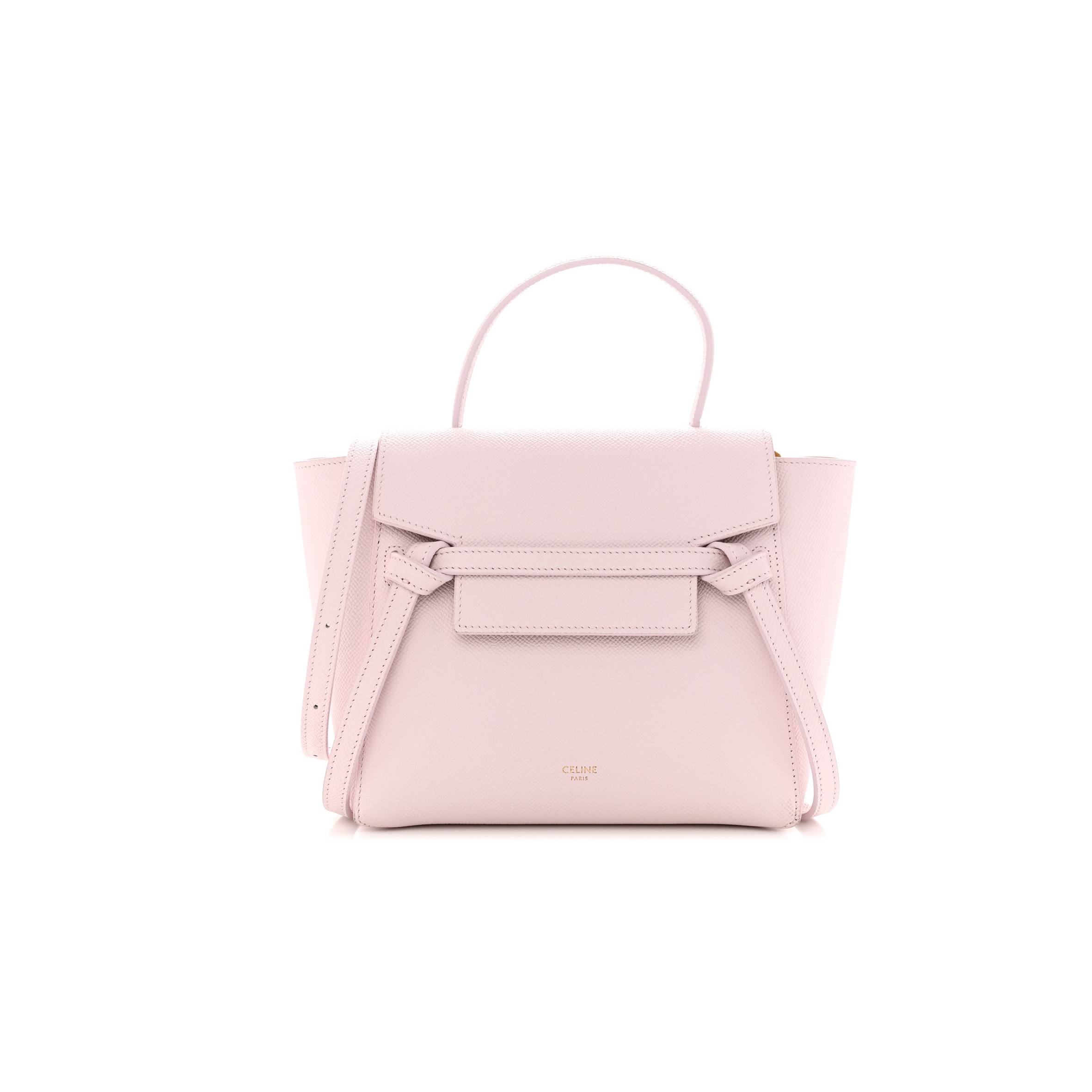 Ce**e grained calfskin nano belt bag peony (20*17*11cm)