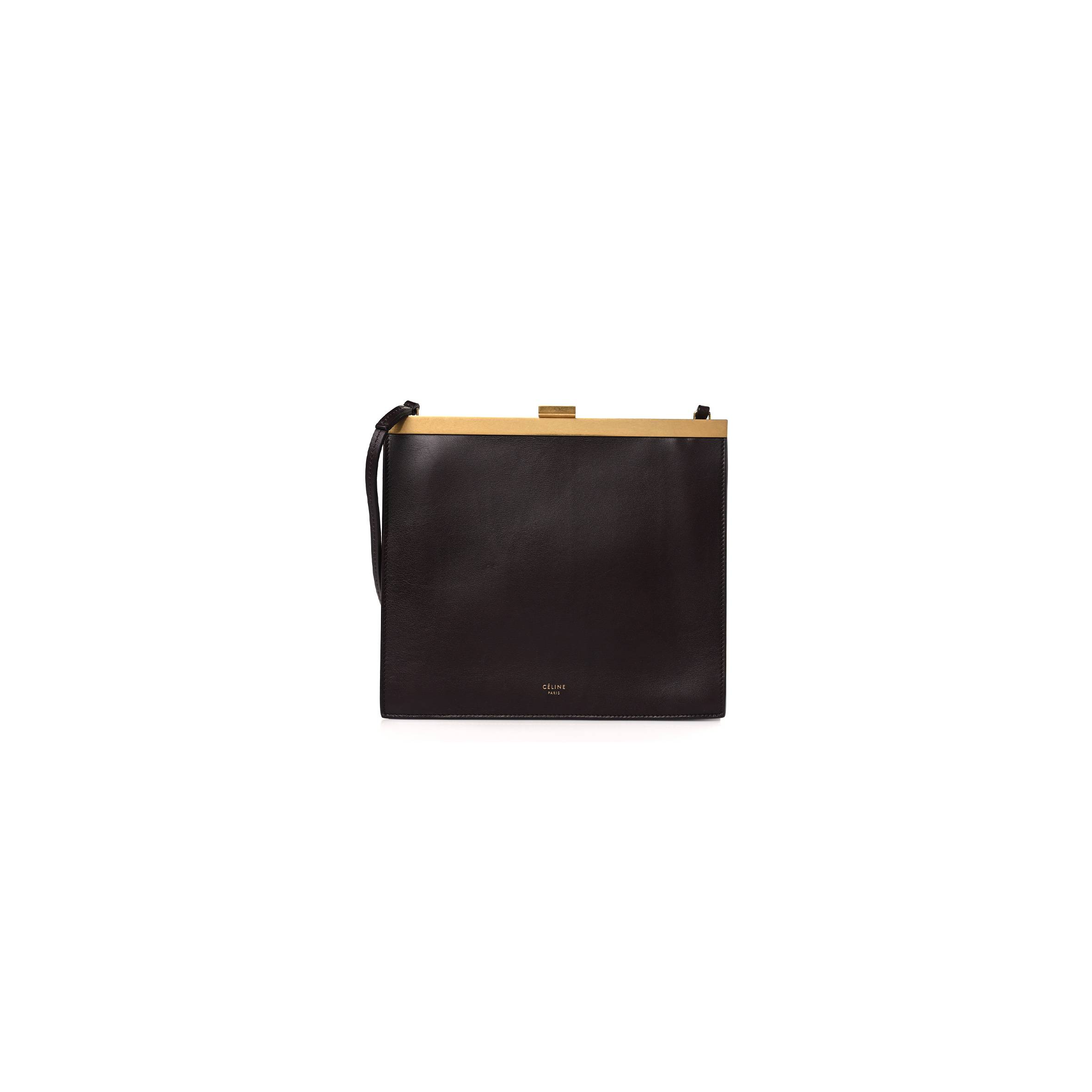 Ce**e smooth calfskin mini clasp bag bordeaux (23*20*3cm)