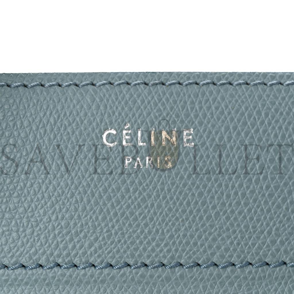 Ce**e grained calfskin medium phantom luggage sky blue (30*29*25cm)